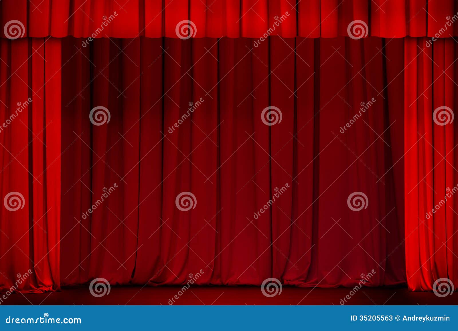 Roter Vorhang Auf Dem Theater Oder Kinostadium Fen