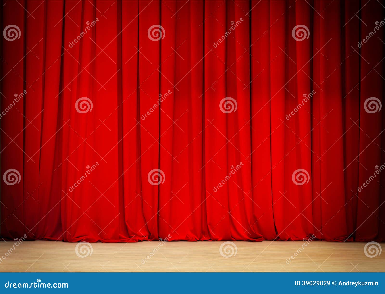 Roter Vorhang Des Theaterstadiums Stockbild Bild Von