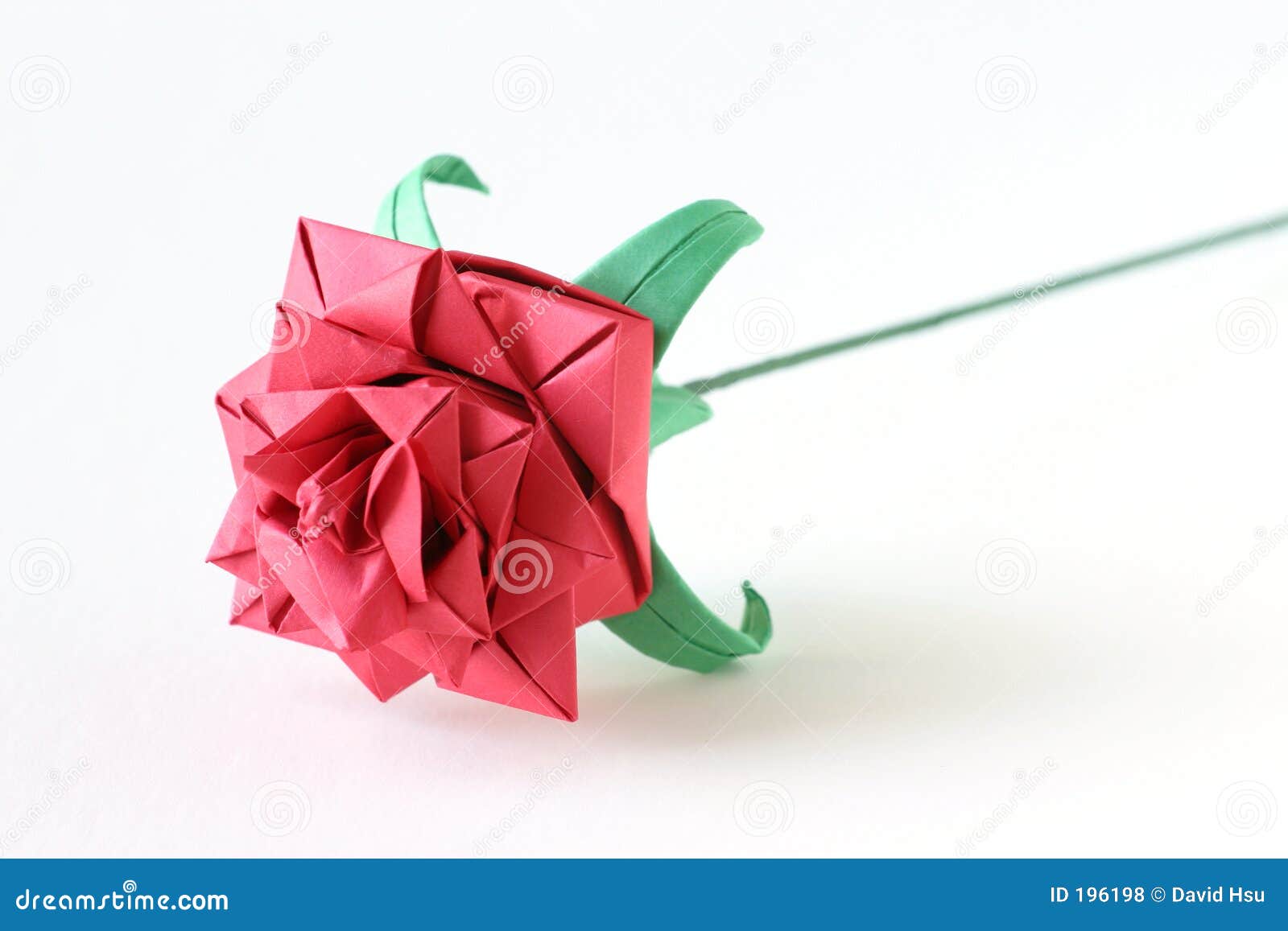 Rotes Origami Stieg Stockfoto Bild Von Origami Blume 196198