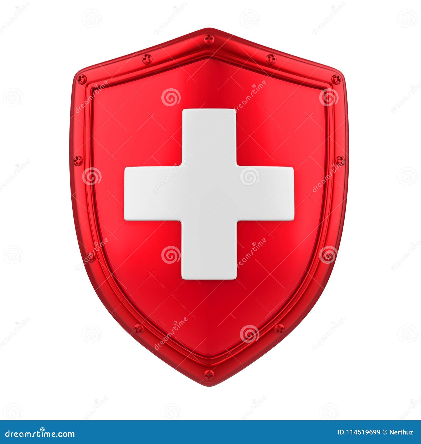 Rotes Schild Mit Dem Kreuz Lokalisiert Stock Abbildung Illustration Von Ikone Arzt