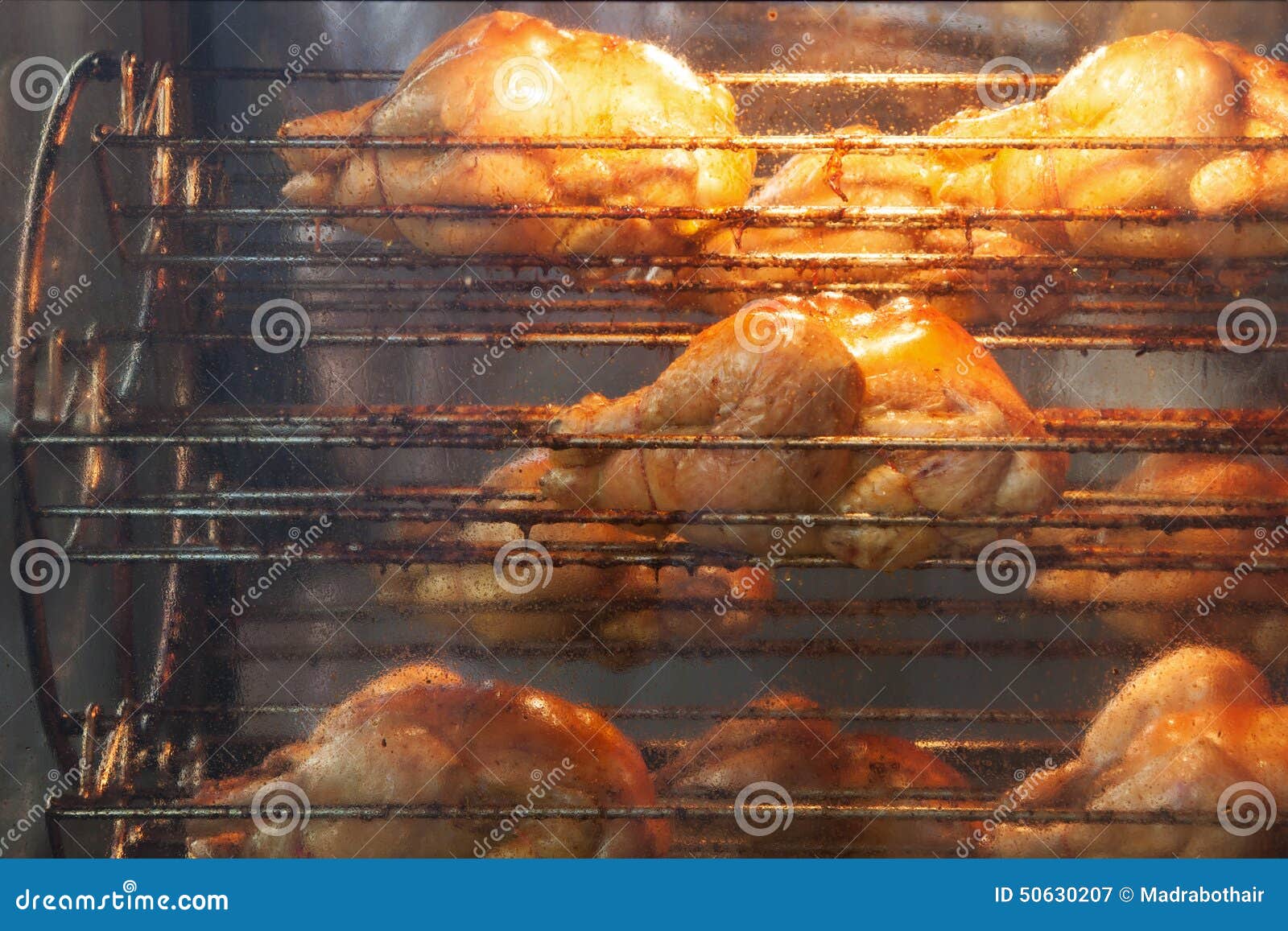Rotisserie Chicken on a Grill Stock Image Image of shop, roast 50630207