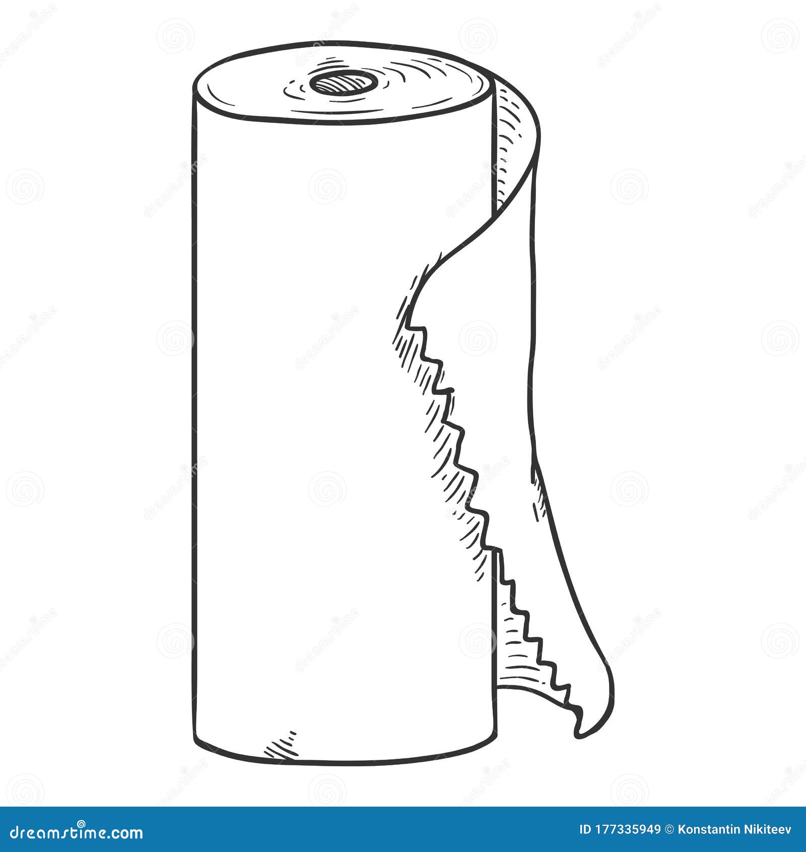 Rotolo Di Carta Assorbente. Illustrazione Vettoriale Illustrazione  Vettoriale - Illustrazione di vuoto, convenienza: 177335949