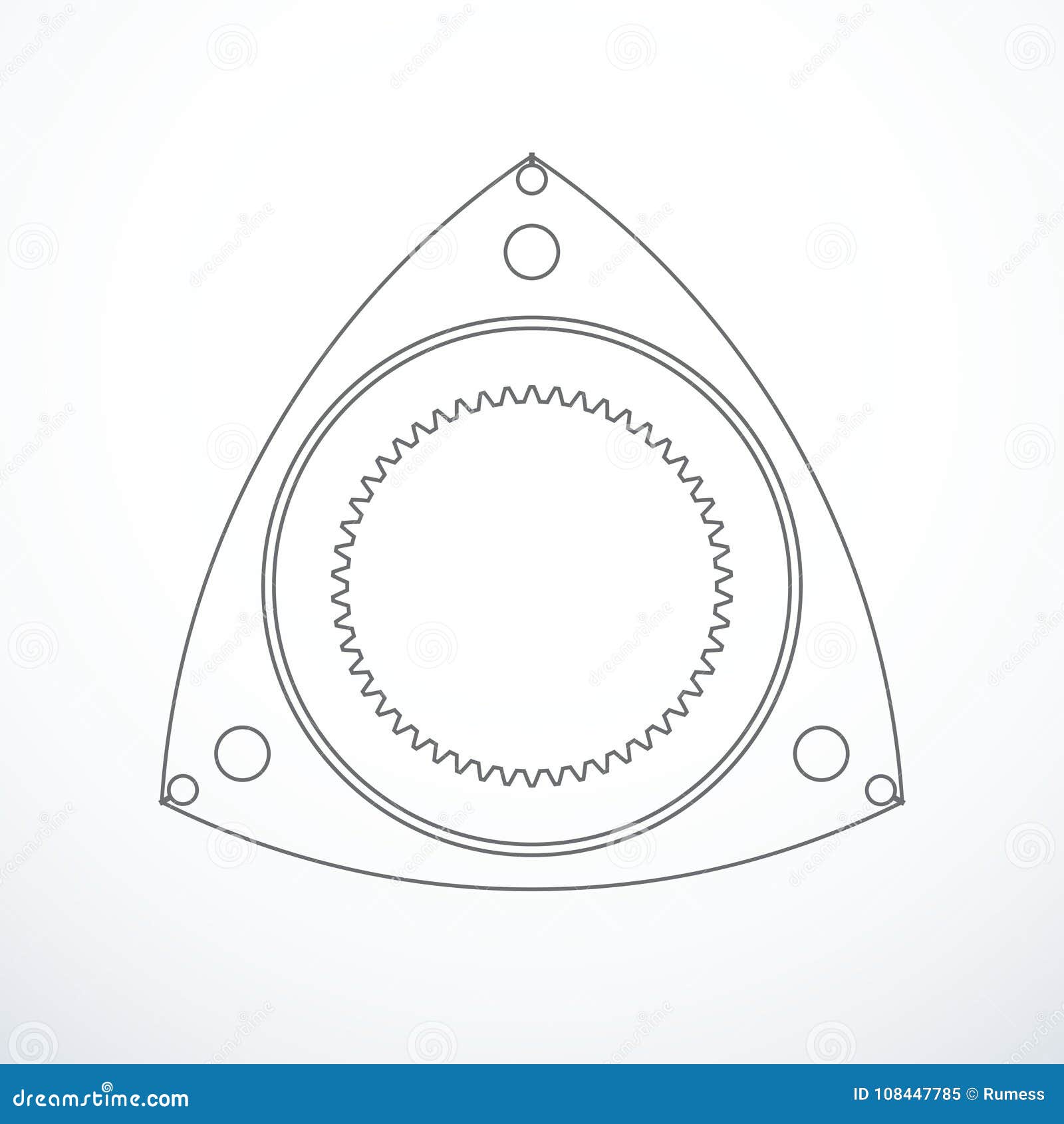 rotor of rotary wankel engine.  