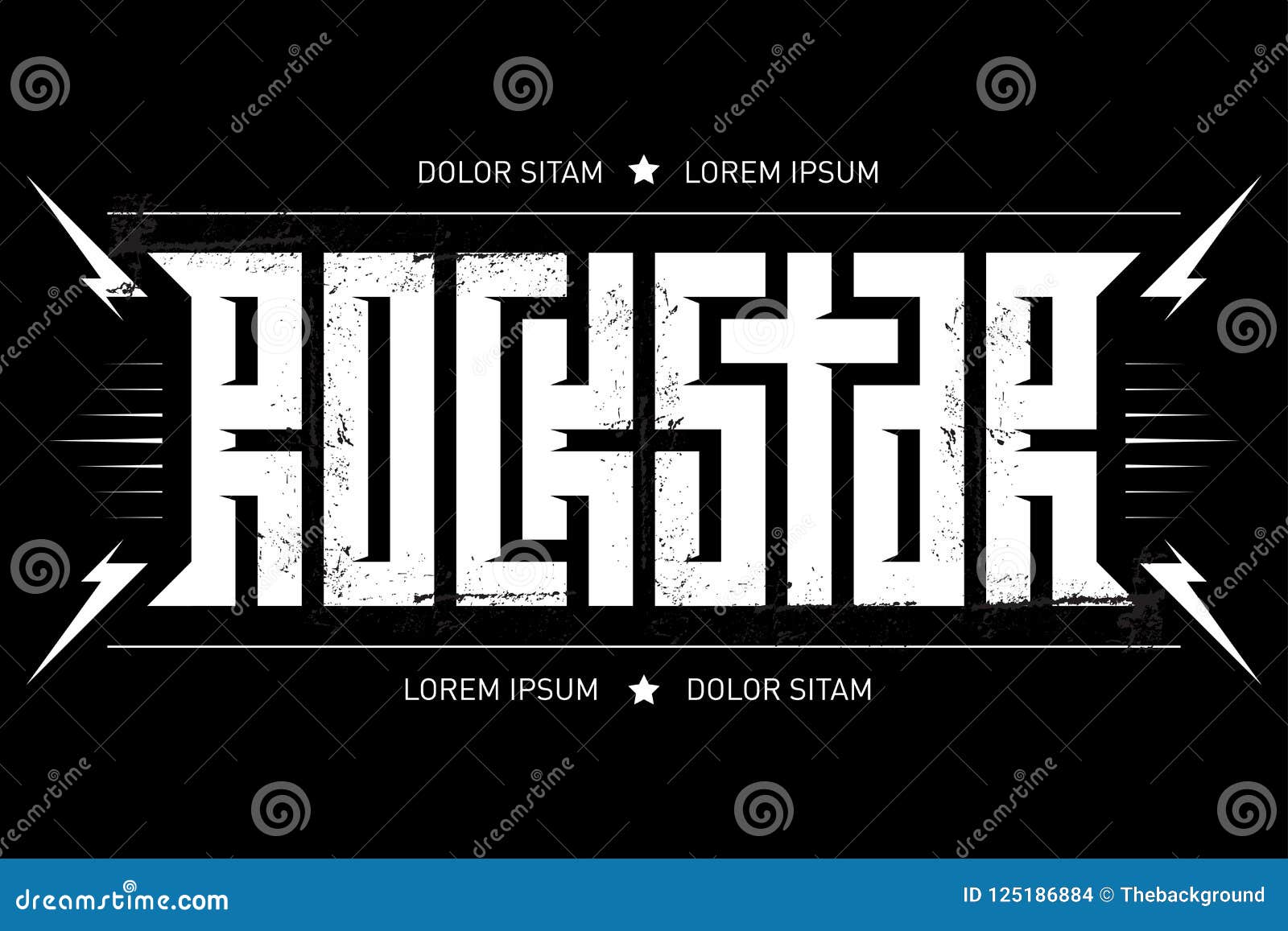 Rotsster - Typografie voor t-shirtontwerp of Affiche Rockstar - Kunstwerk voor overleg