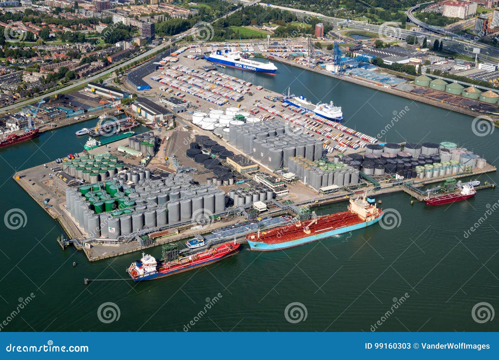 Port Rotterdam Oil Container Shipping Editorial Stock Photo - Image of global, import: 99160303