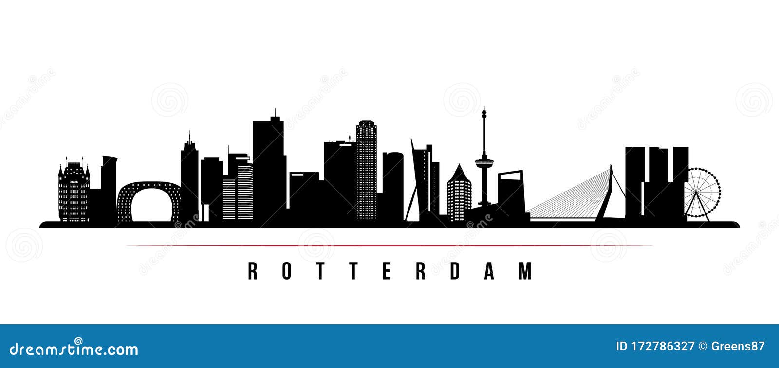 rotterdam skyline horizontal banner.