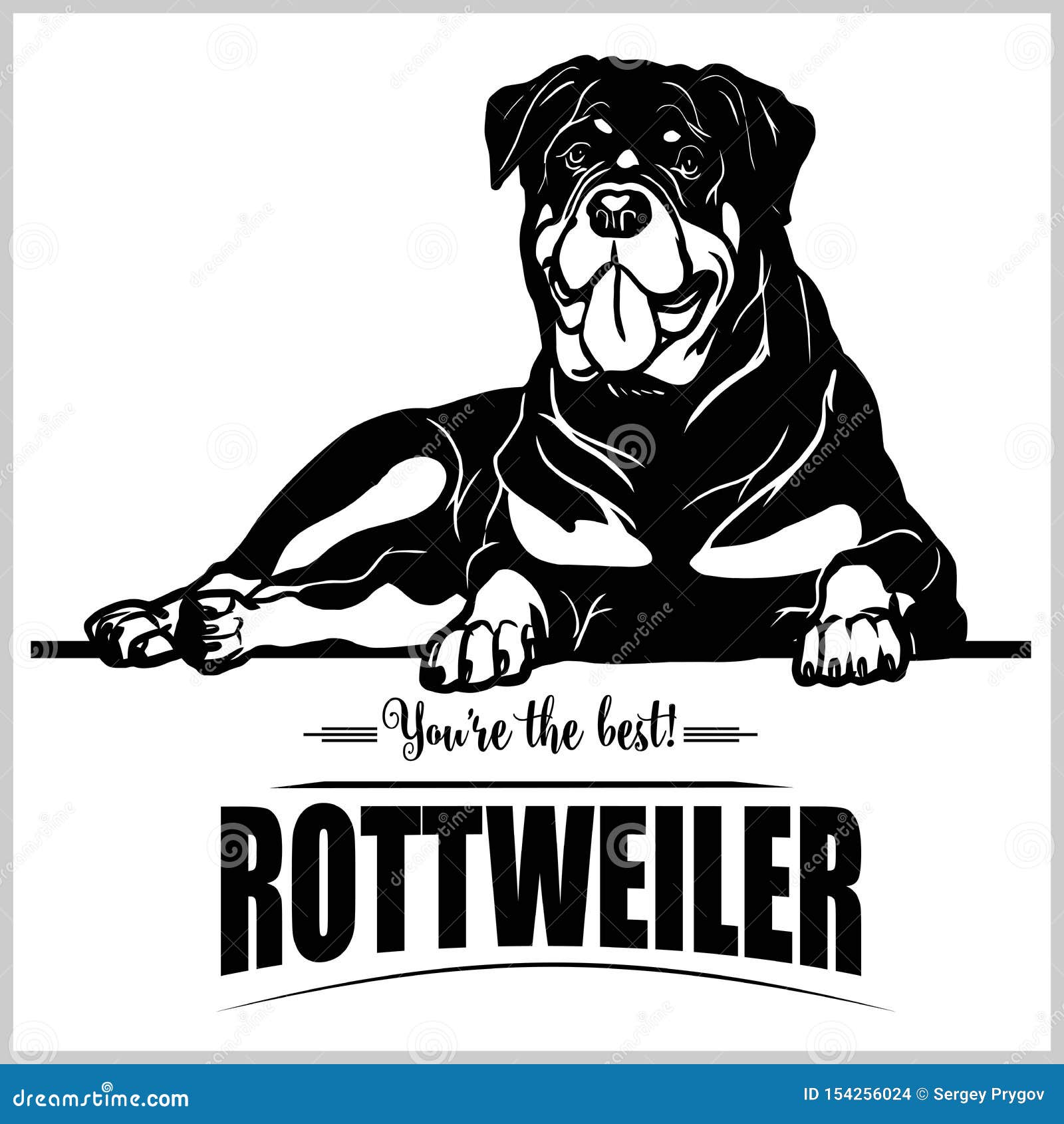 Rottweiler - Vector Illustration for T-shirt, Logo and Template Badges