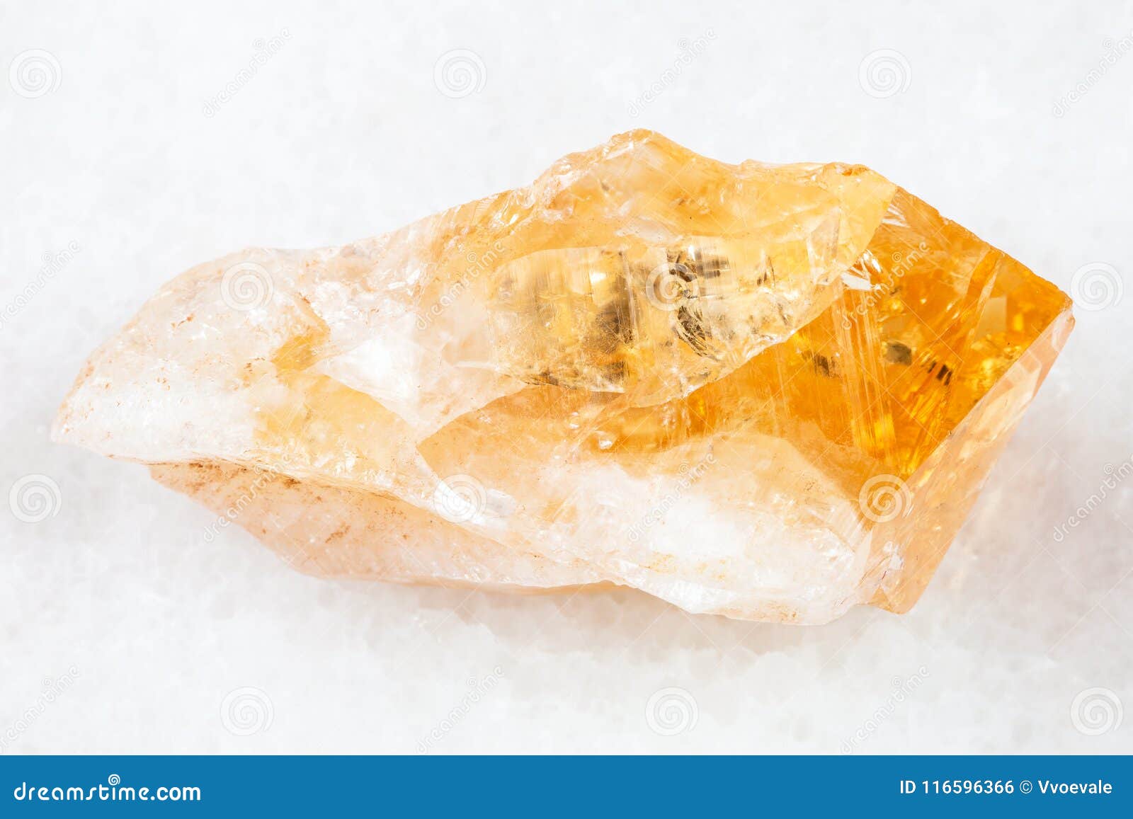 Rough Crystal Of Citrine Yellow Quartz On White Stock Photo Image Of Material Geological