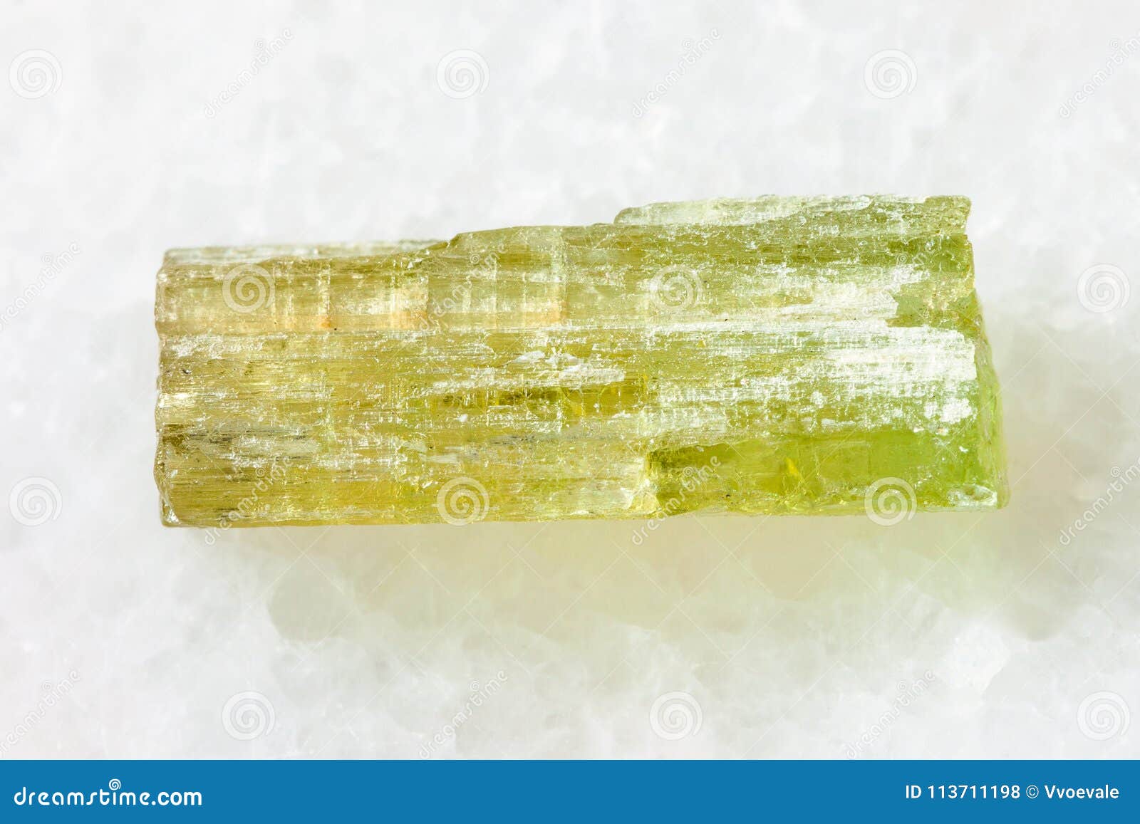 Rough Crystal of Heliodor (yellow Beryl) on White Stock Photo - Image ...