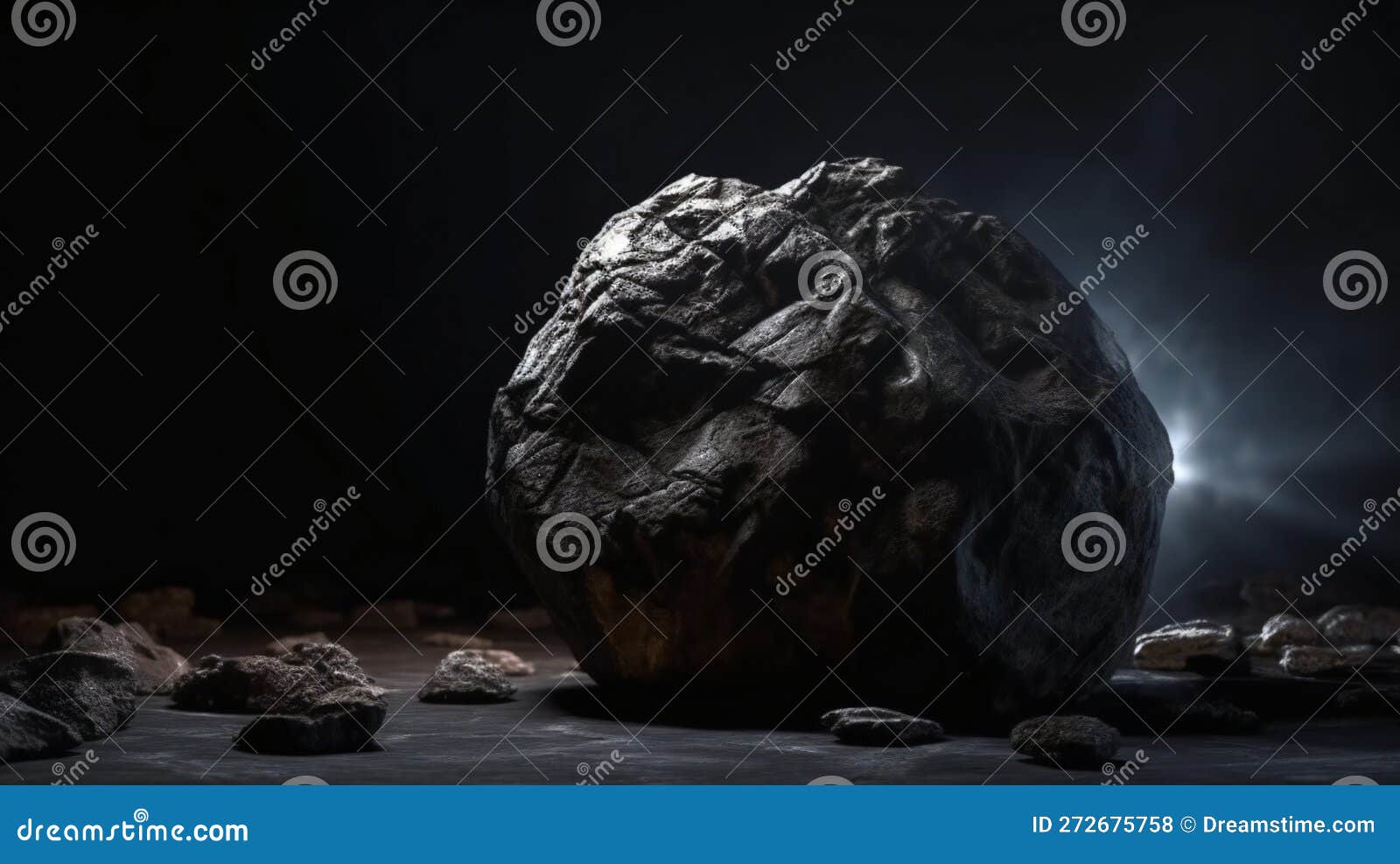 rough dark stone lit by spotlight background, abstract, unique