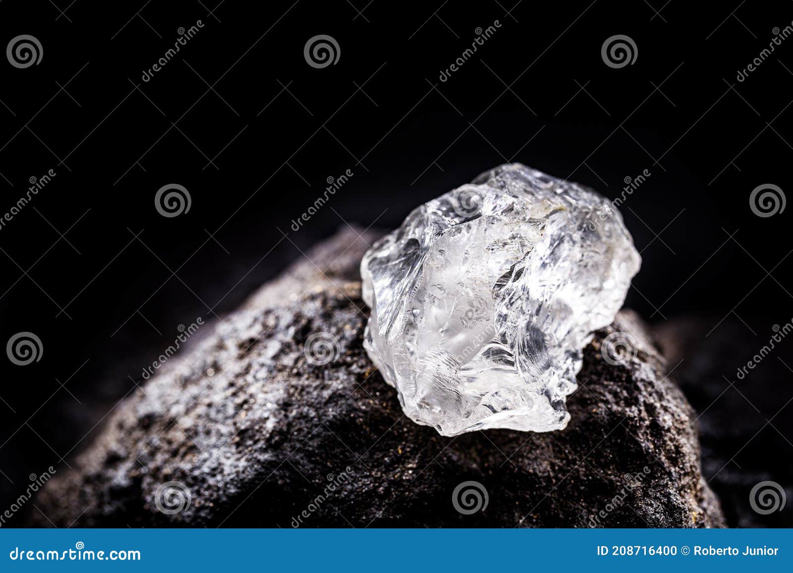 rough diamond  precious stone in mines. concept of mining and extraction of rare ores
