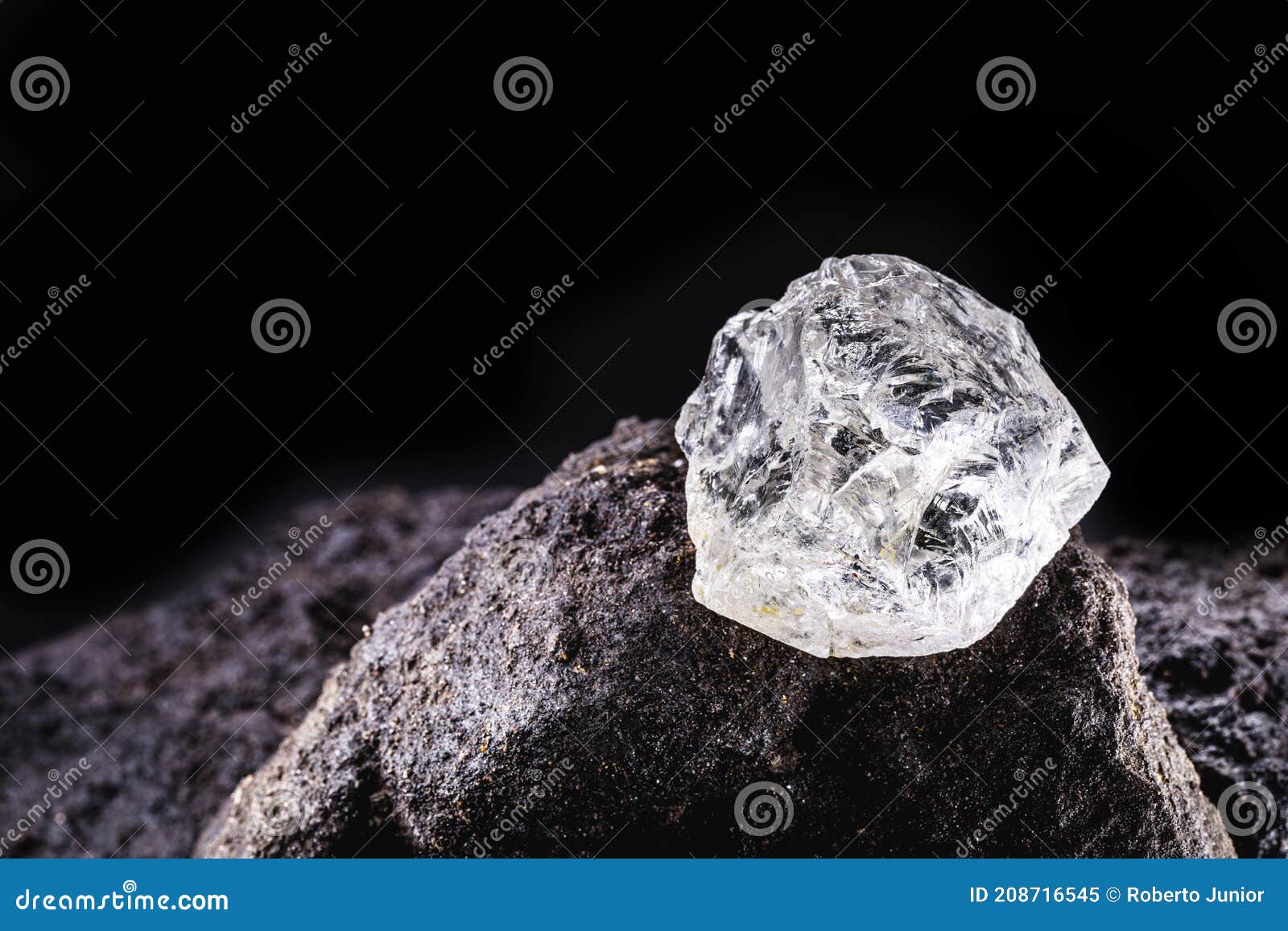 rough diamond  uncut gemstone  mine bottom. concept of mining and extraction of rare ores