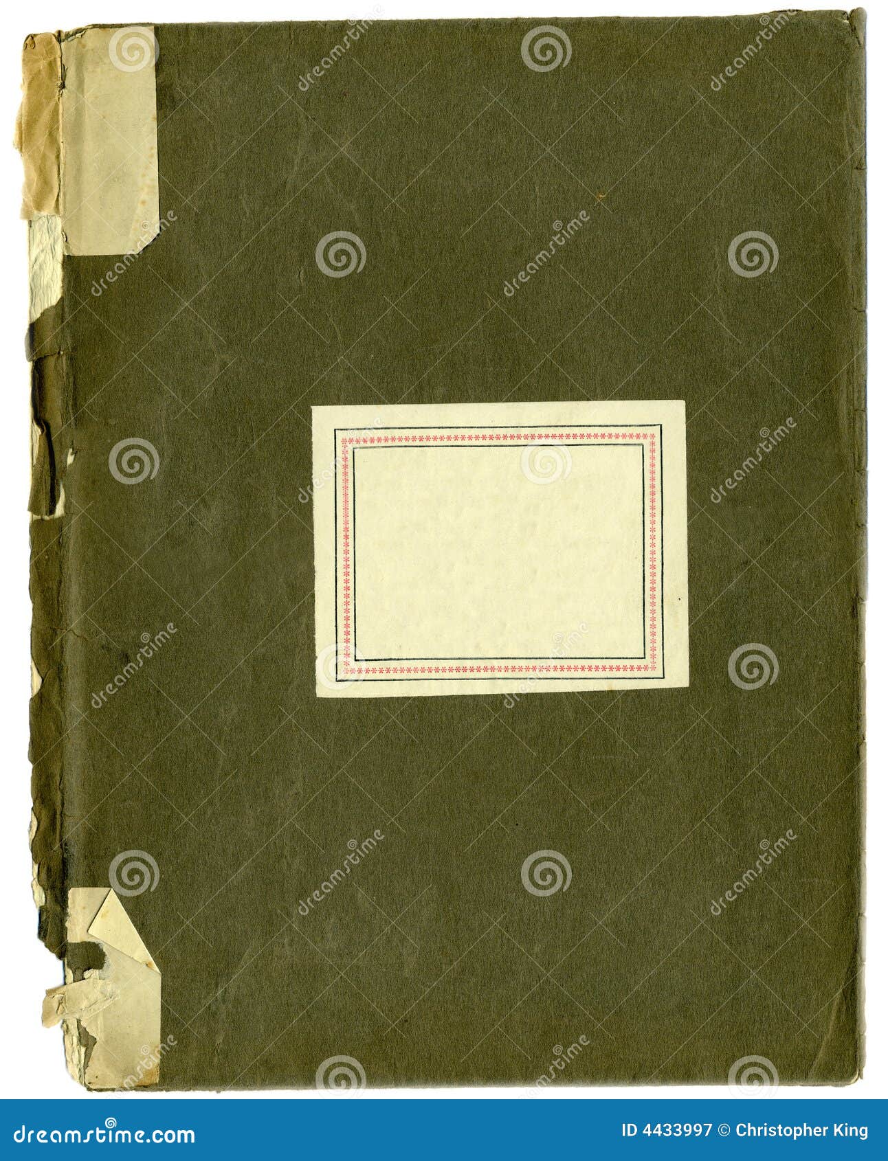Rough Old Notebook with Broken Spine Stock Illustration Illustration