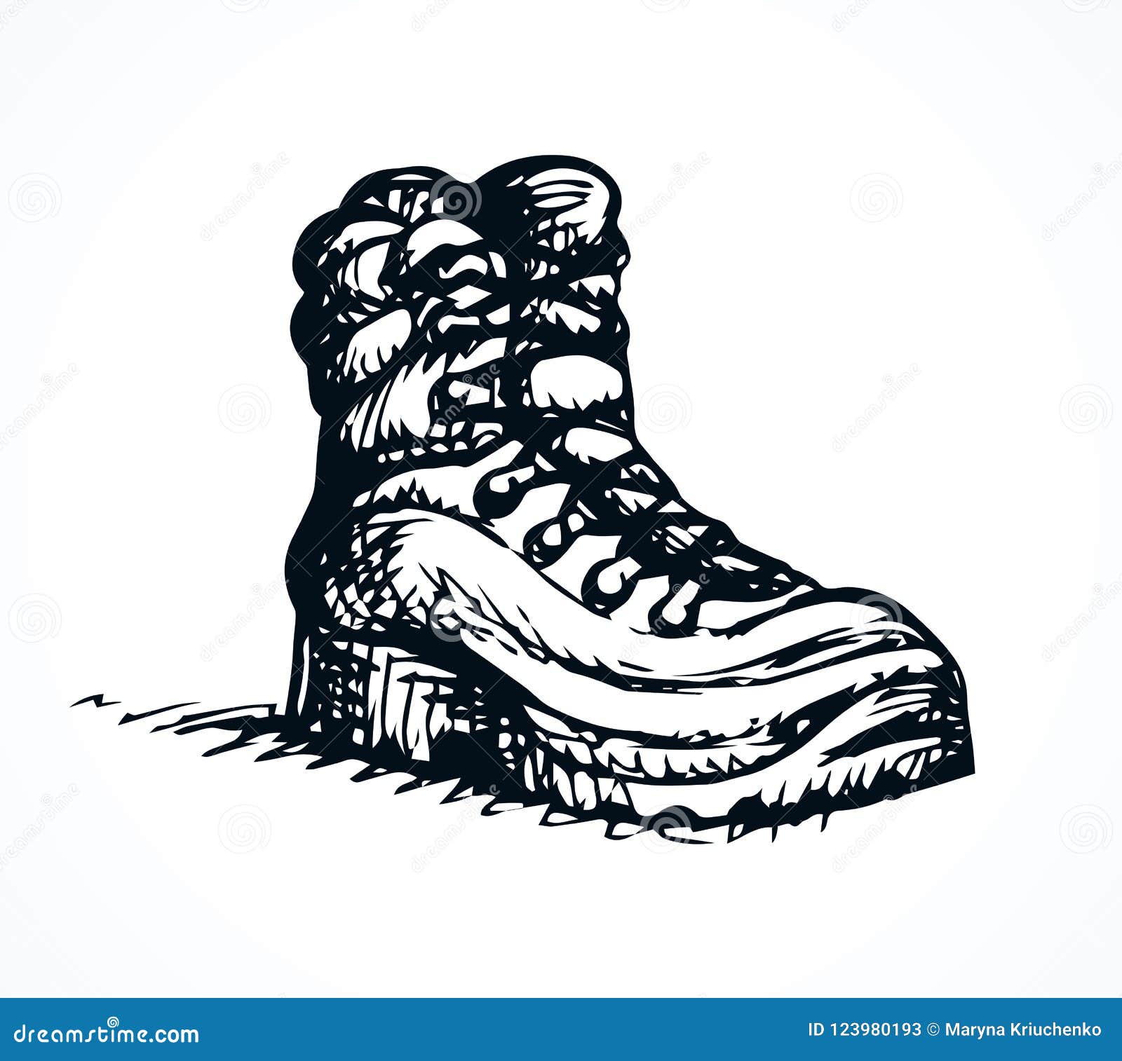 Military Boots. Vector Drawing Stock Vector - Illustration of fashion ...