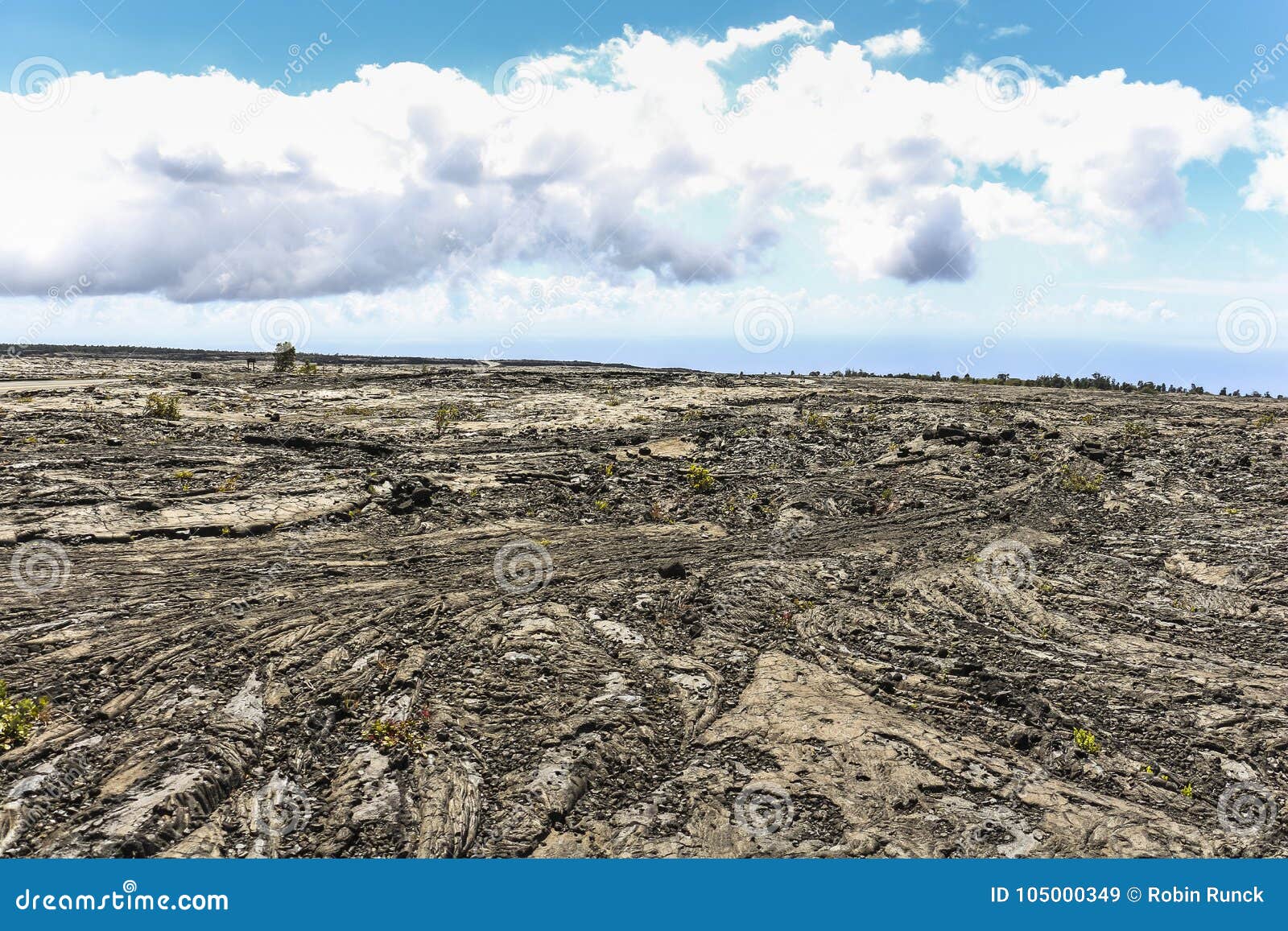 Rough Volcanic Lava Landscape in Volcano National Park, Hawaii Stock ...