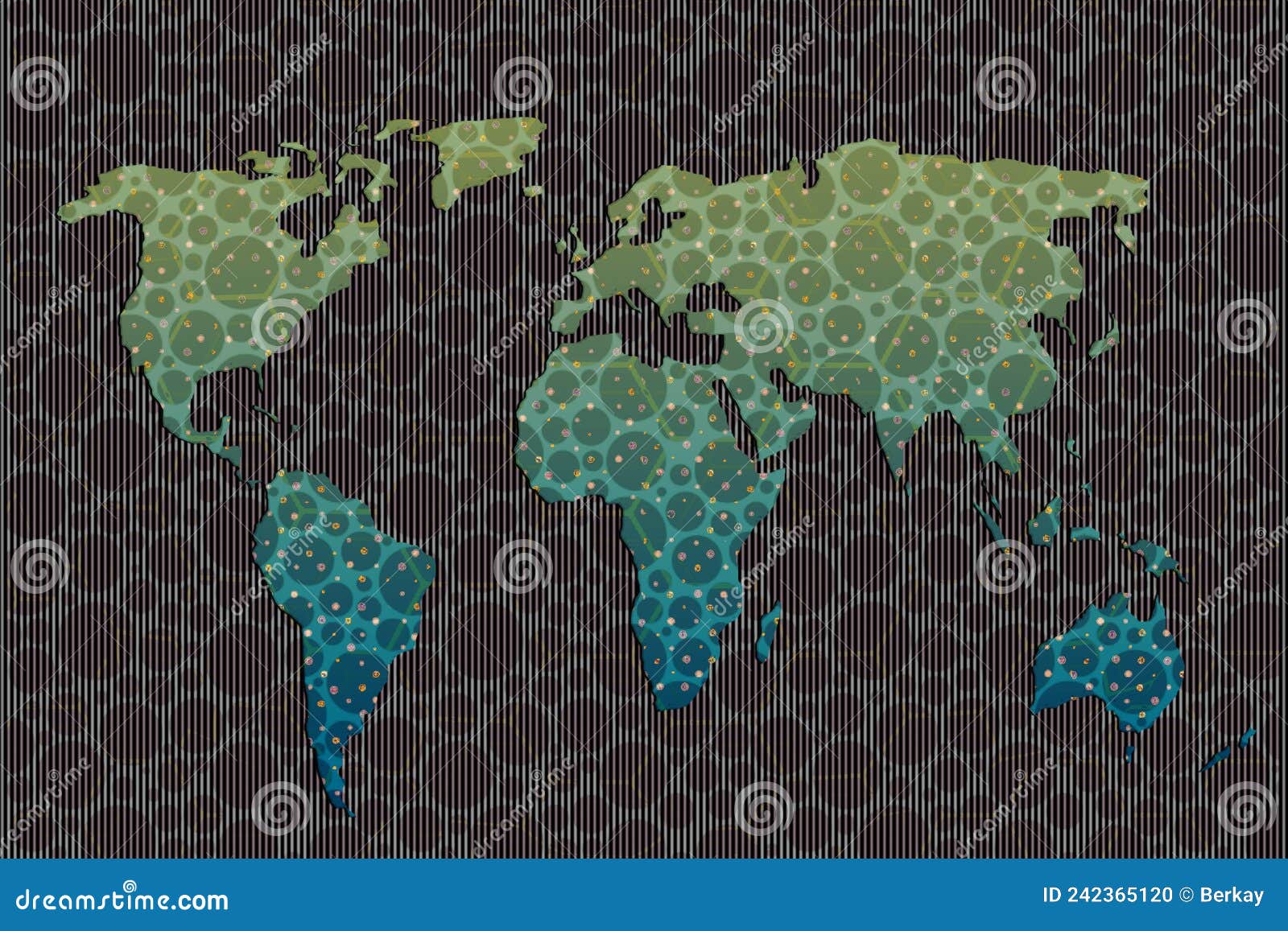 roughly outlined world map. poster of world, earth map. planet map with texture surface. abstract pattern, . travel