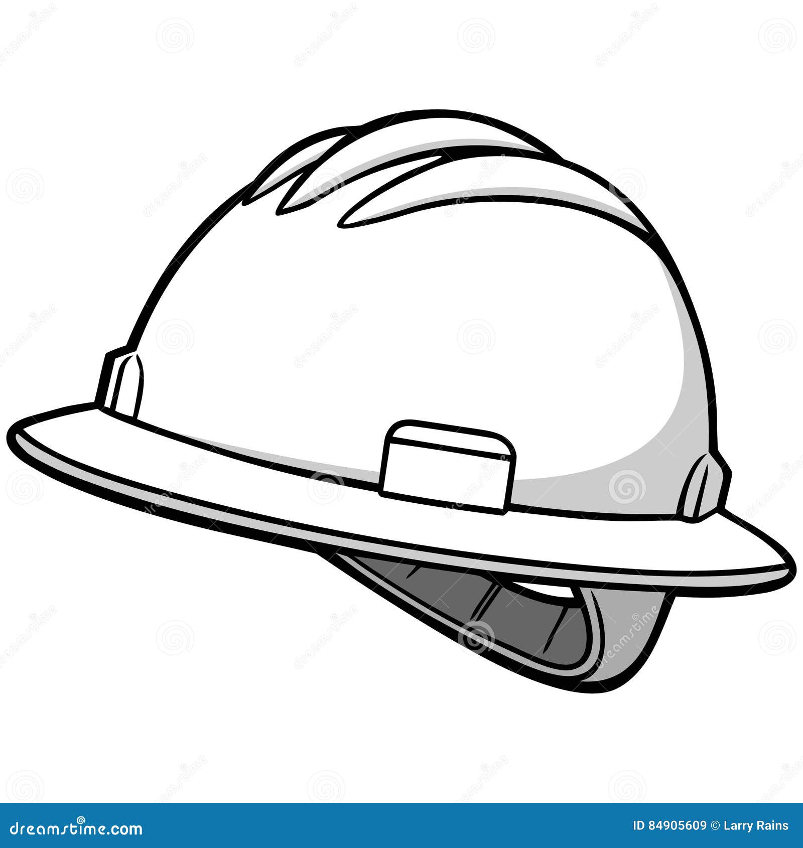 Roughneck Hard Hat Illustration Stock Vector Illustration of cartoon
