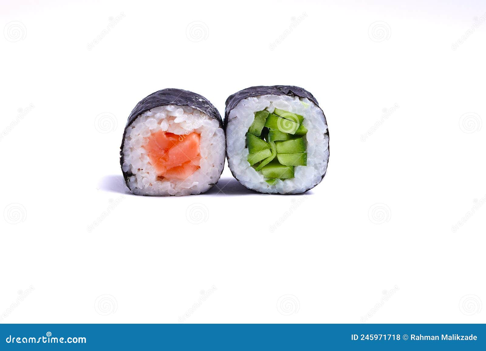 Rouleau Sushi Maki. Sushi Japonais Fruits De Mer Photo stock
