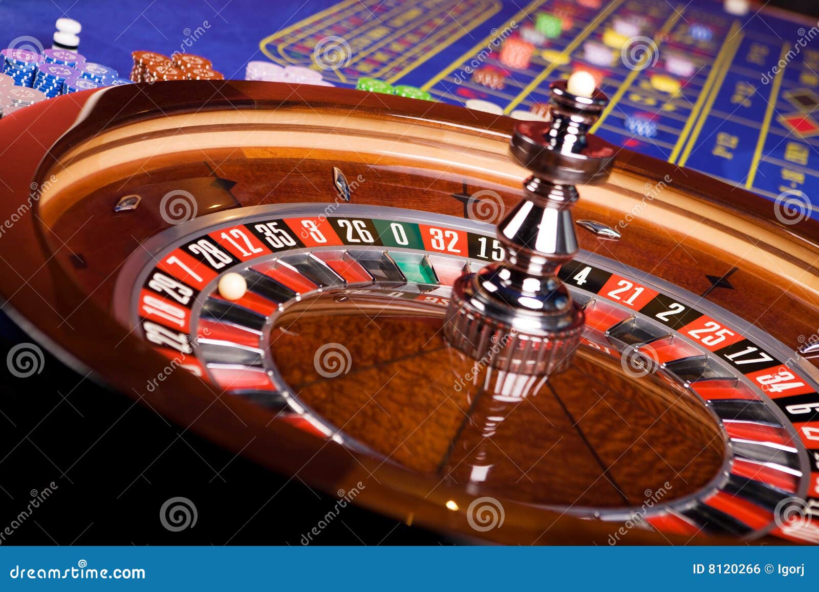 roulette and roulette table in casino