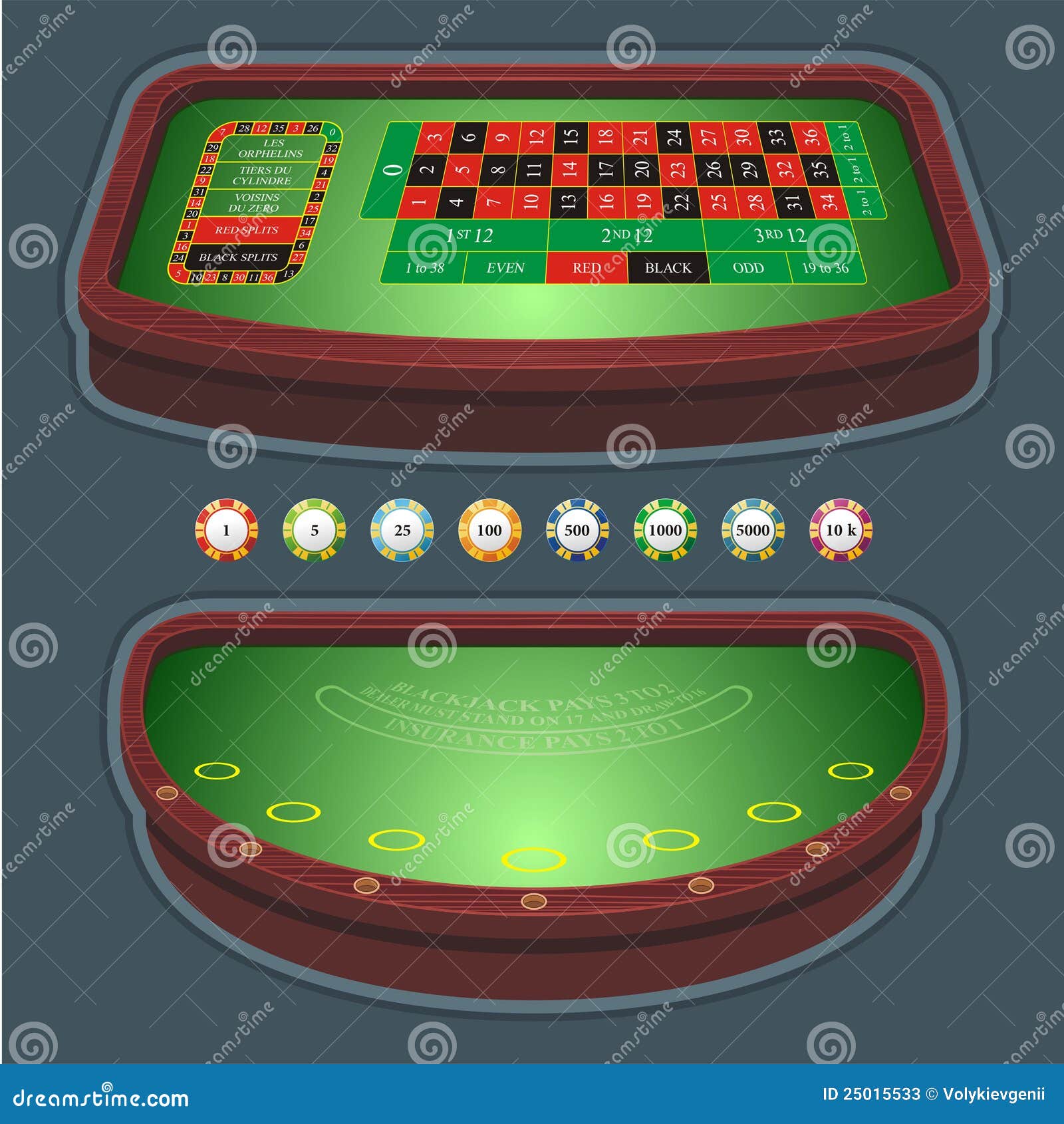 Roulette table blackjack stock vector. Illustration of entertainment