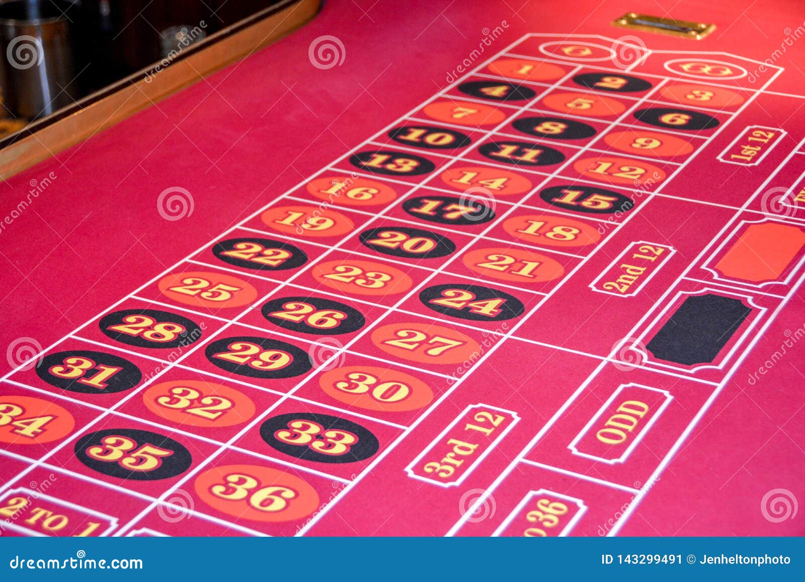 Roulette table in a casino stock image. Image of gambling 143299491