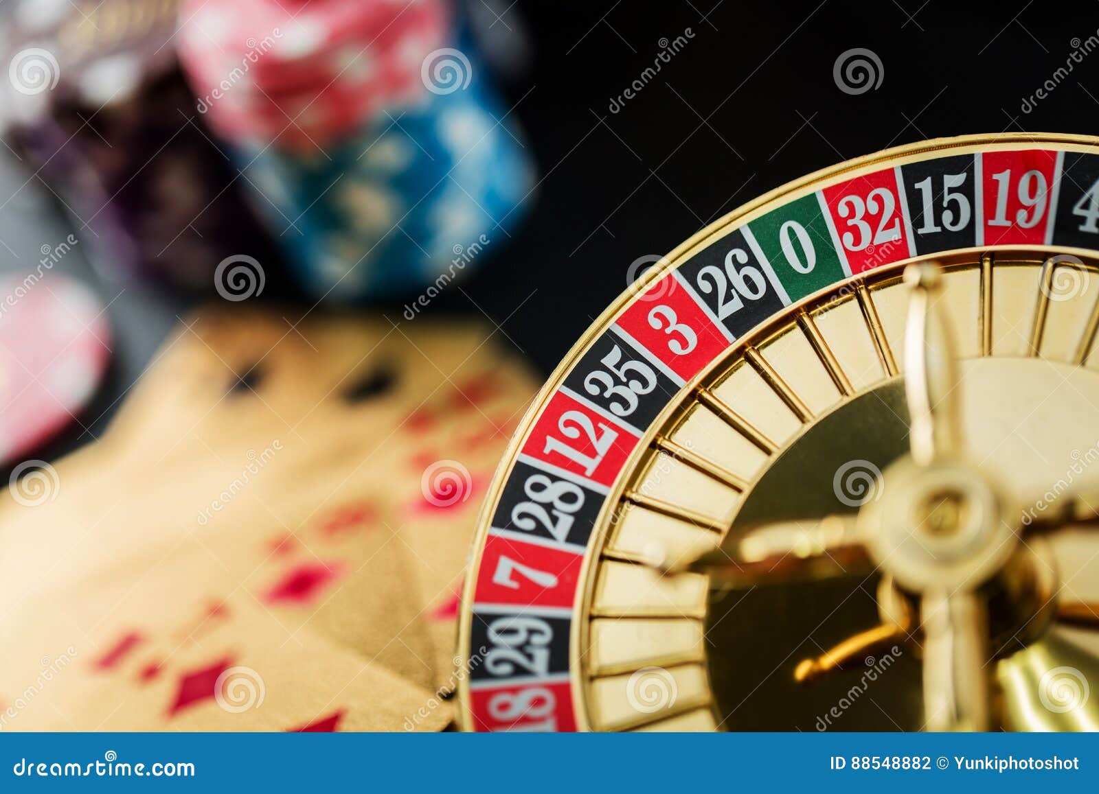 Roulette Wheel Gambling in a Casino. Stock Photo Image of golden