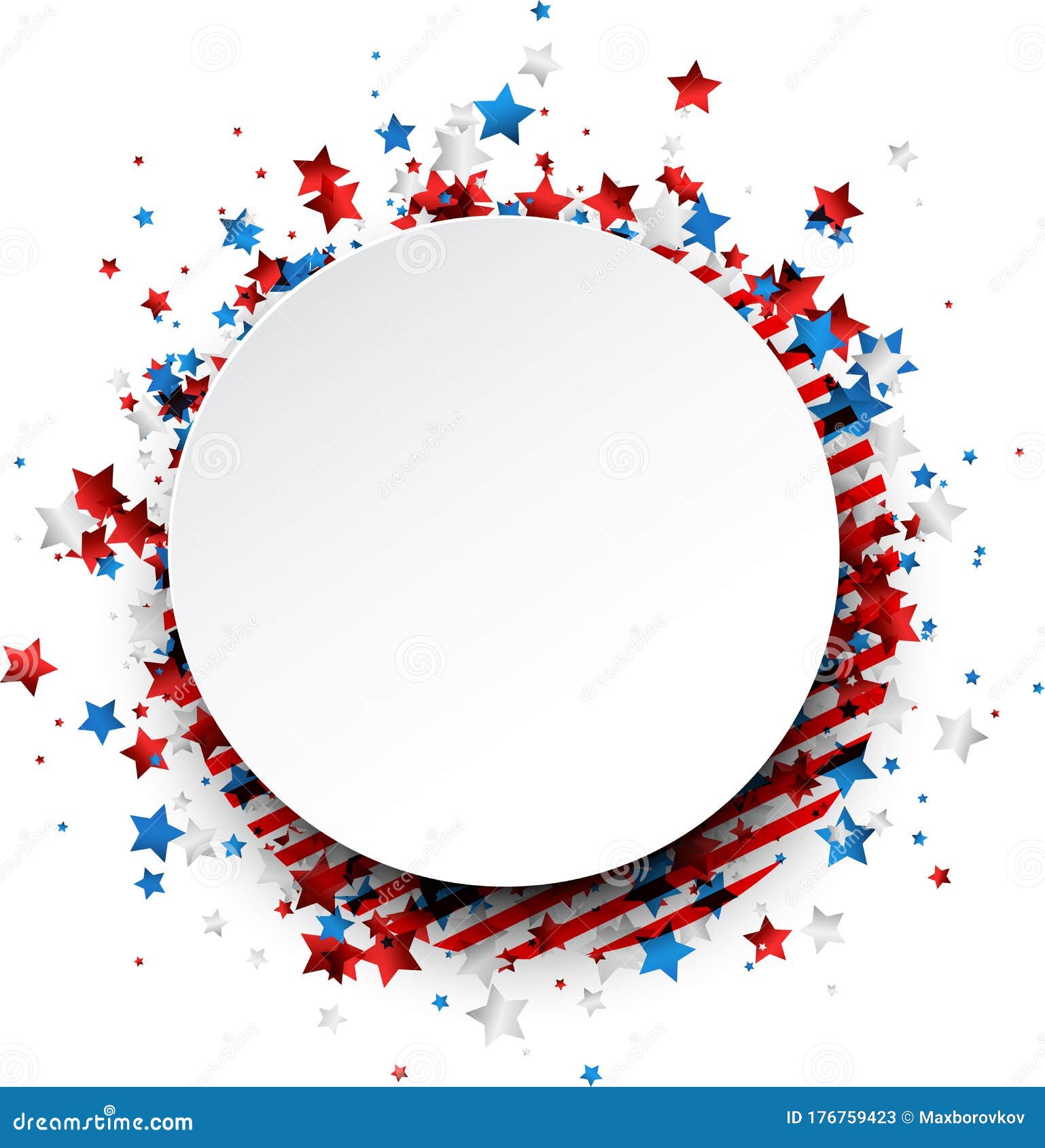Download Round American Flag Background Stock Vector - Illustration ...