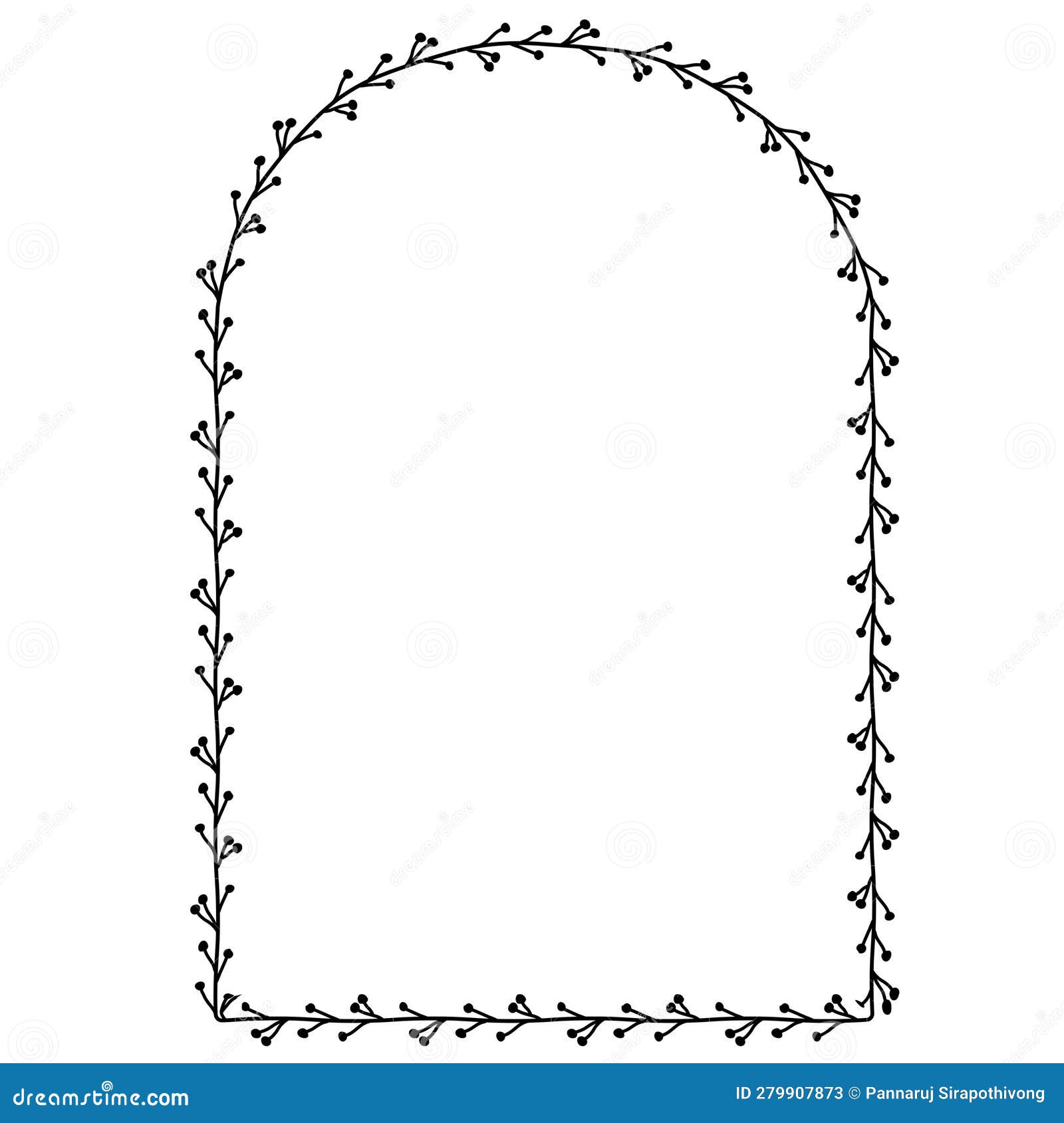 round arch leaf rectangular frame architectural window door ornate flower frame