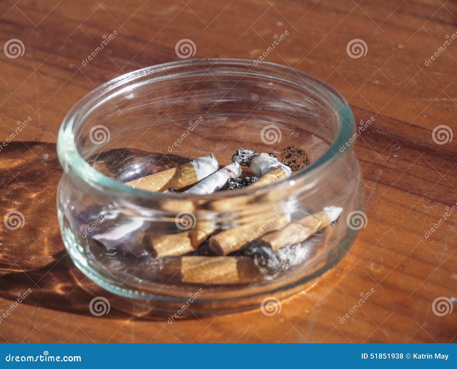 Round Ashtray with Cigarettes on an Wooden Table Stock Photo Image of