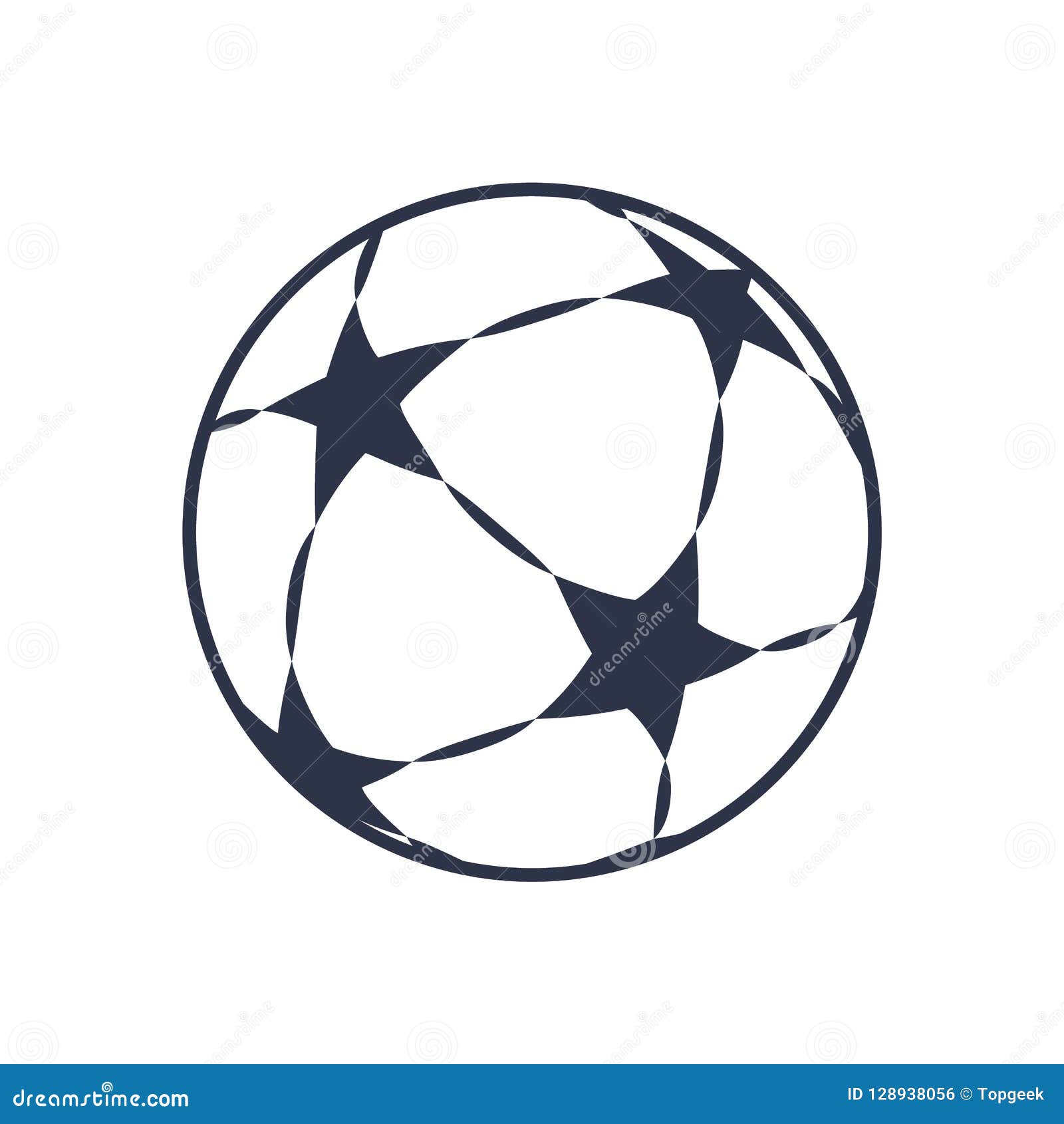 Round Ball To Play Football Vector Illustration Stock Vector ...
