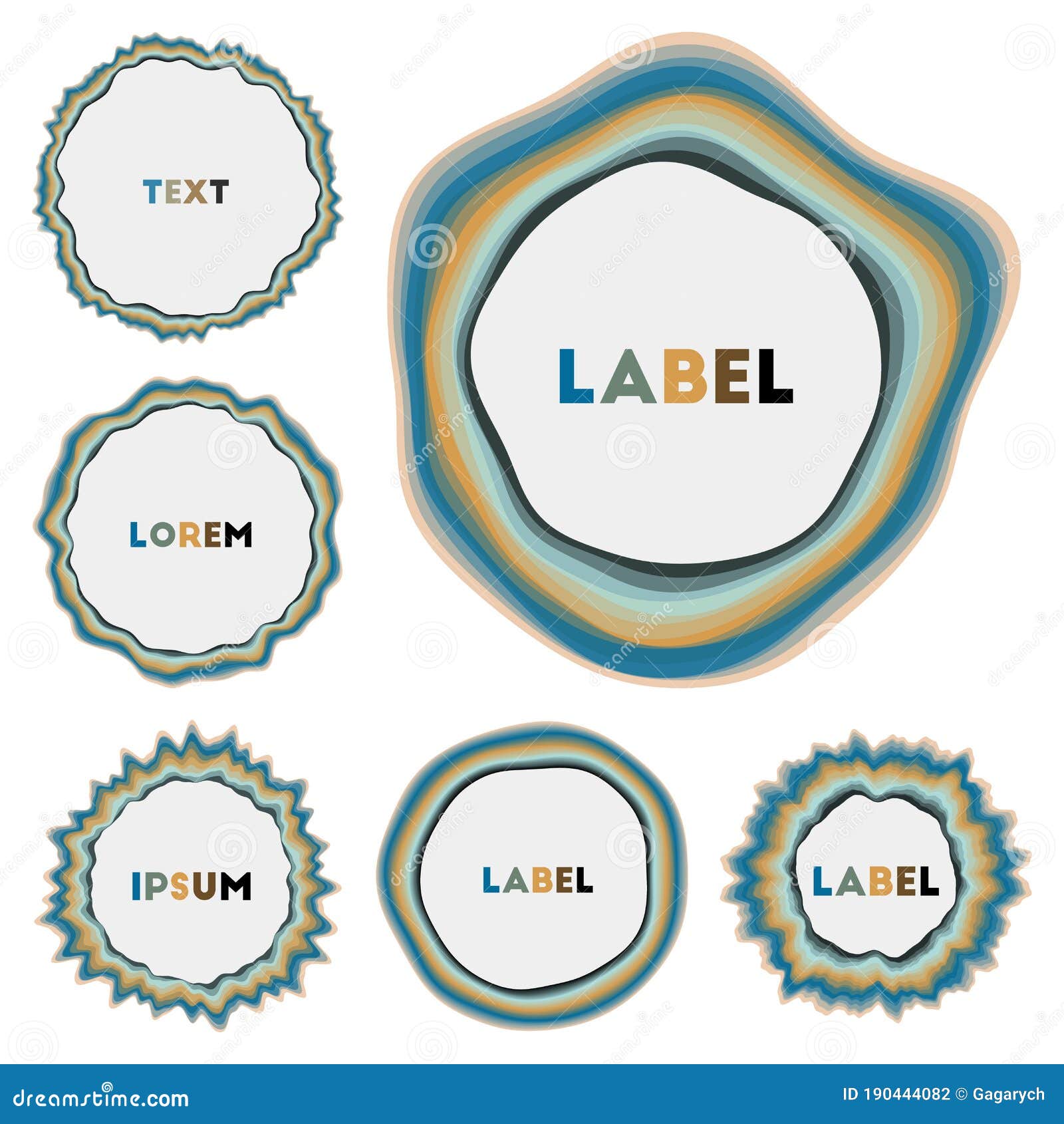 Round banners collection. stock vector. Illustration of pack 190444082