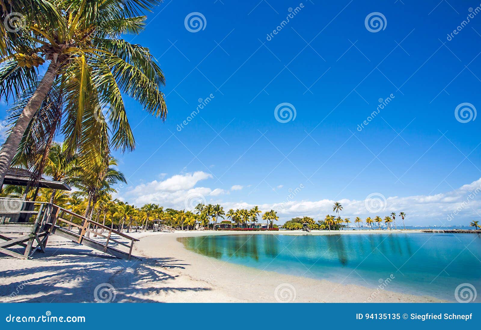The Round Beach at Matheson Hammock County Park Miami Stock Image