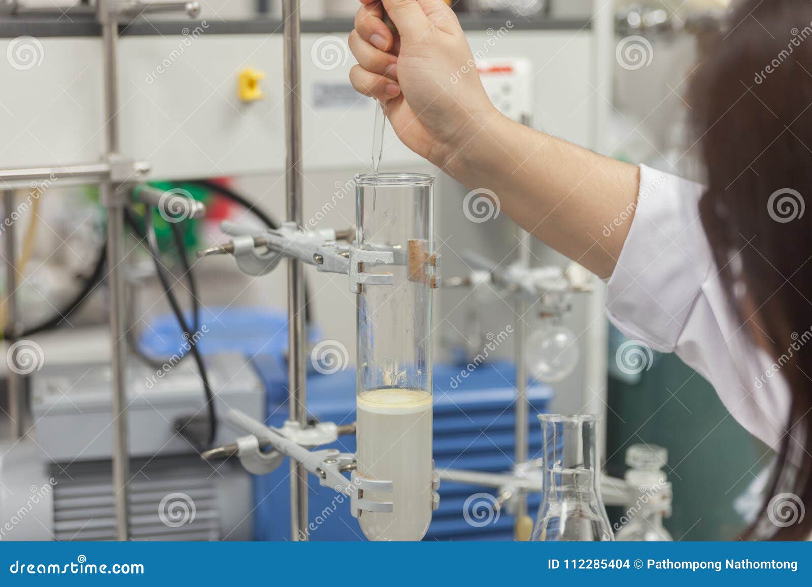 Round Bottom Flask and Burette Clamp Stock Photo Image of color
