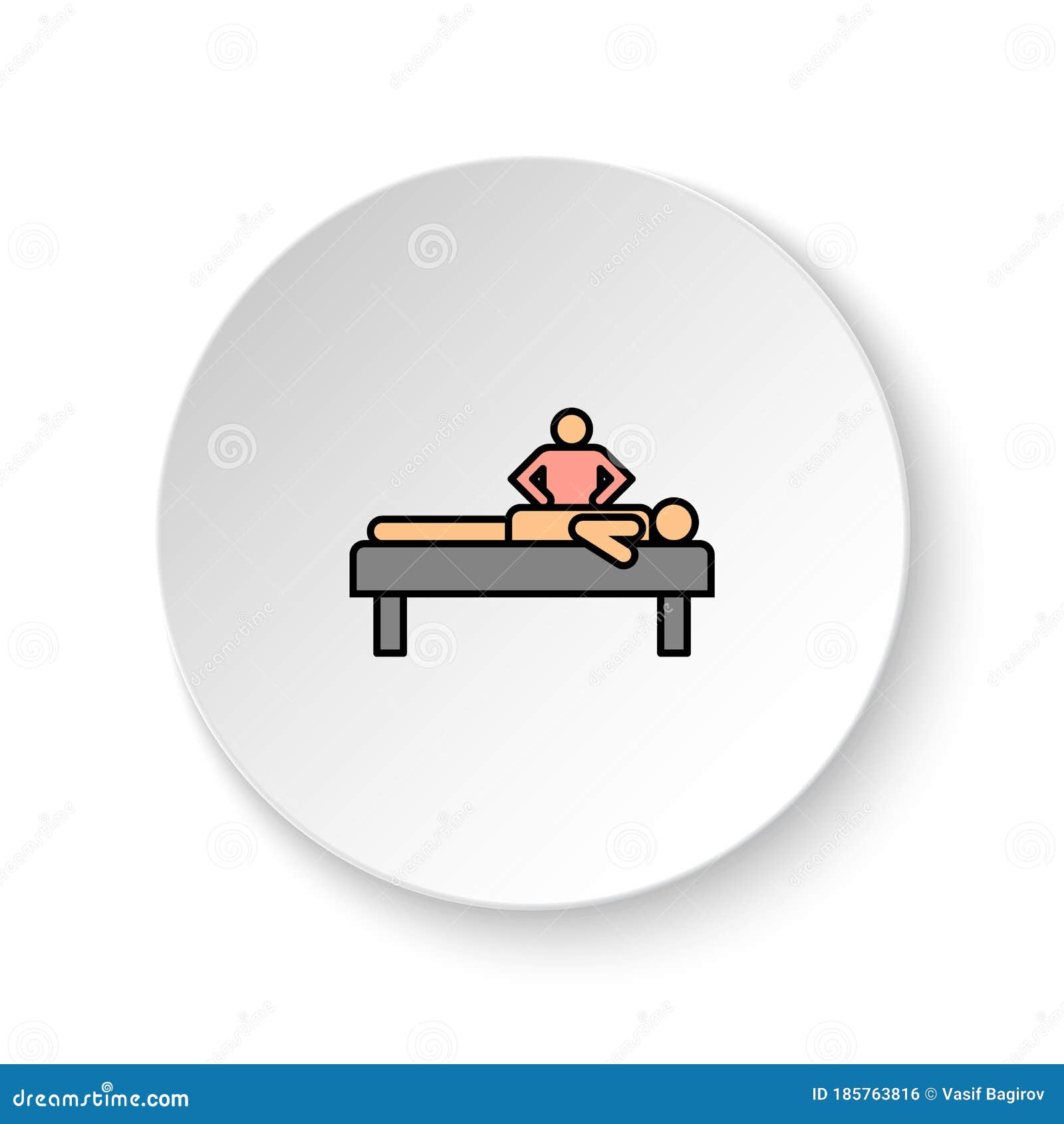 Round Button For Web Icon Diseases Massage Therapy Button Banner