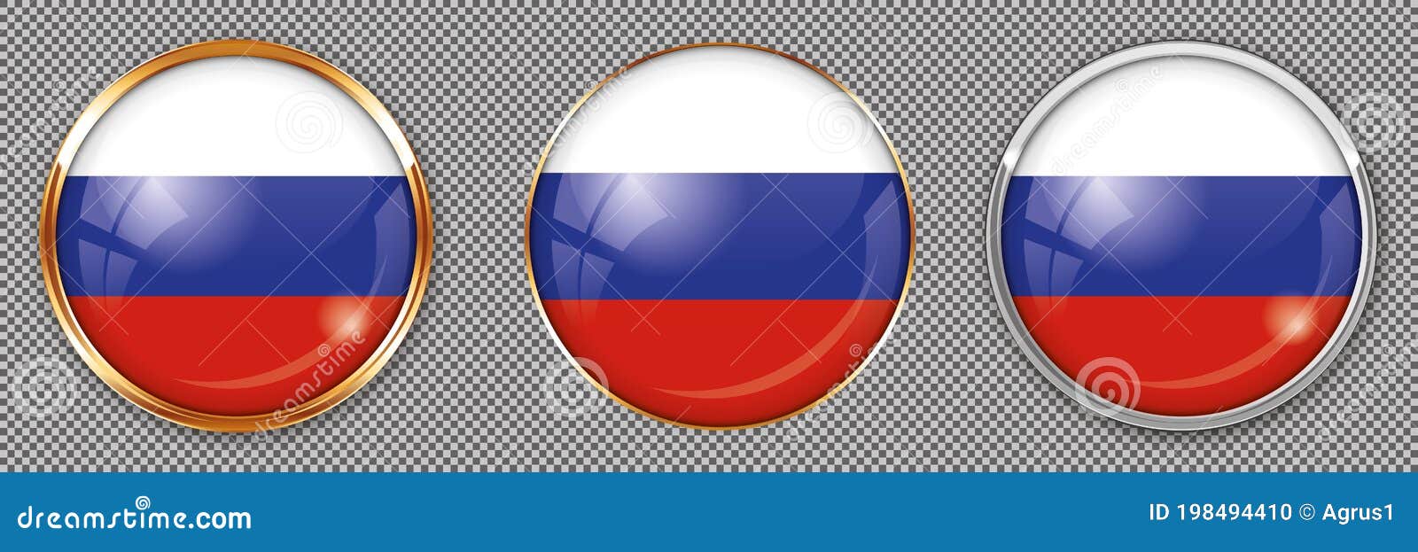 Round Buttons With Flag Of Russia On Transparent Background Stock Vector Illustration Of Round Design 198494410