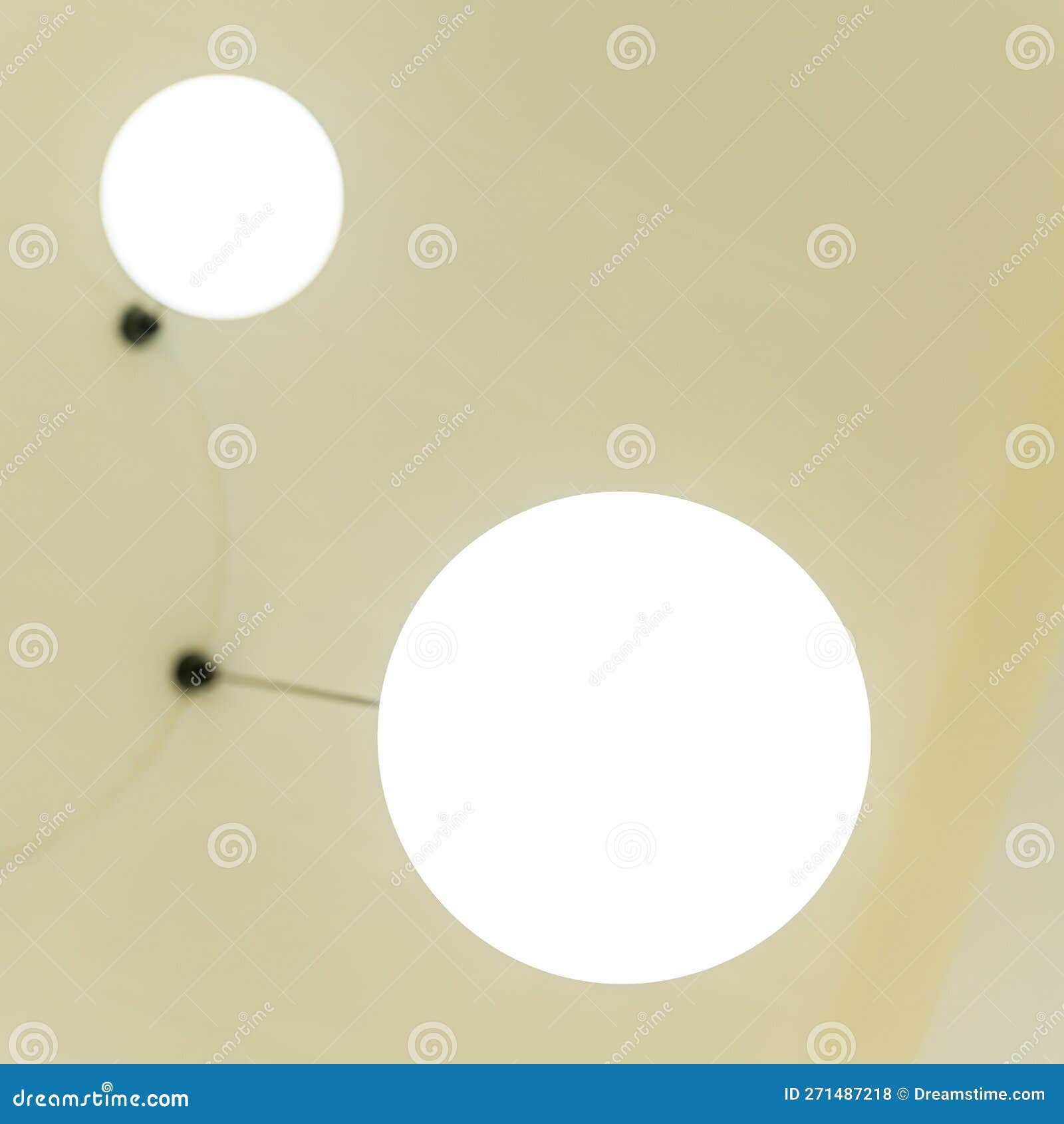 Round Ceiling Light.with Yellow Background Stock Photo Image of