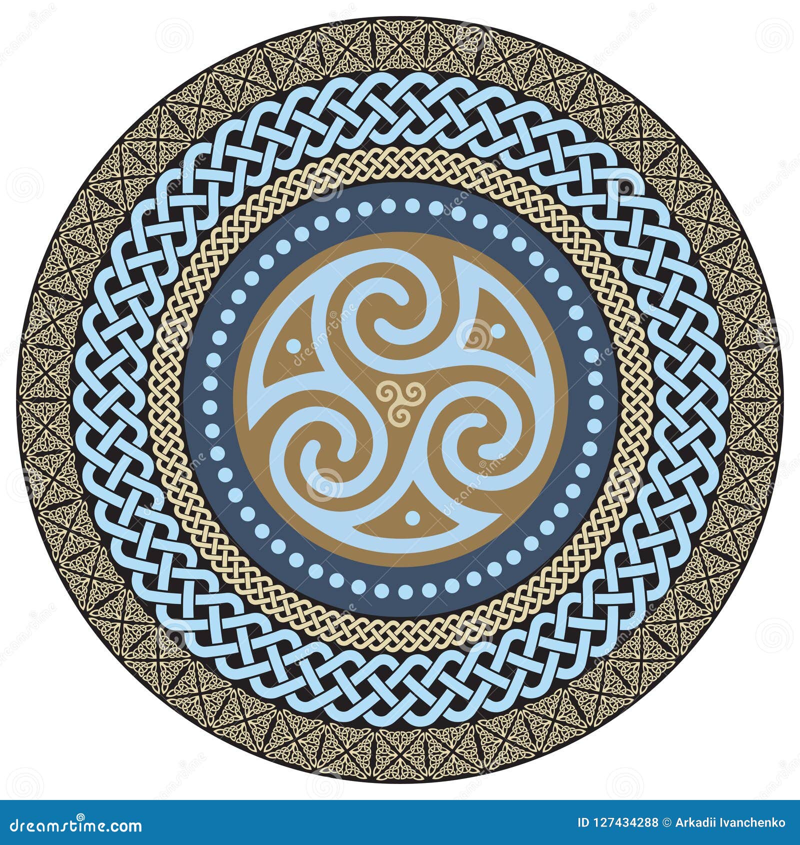 round celtic . ancient celtic magic mandala