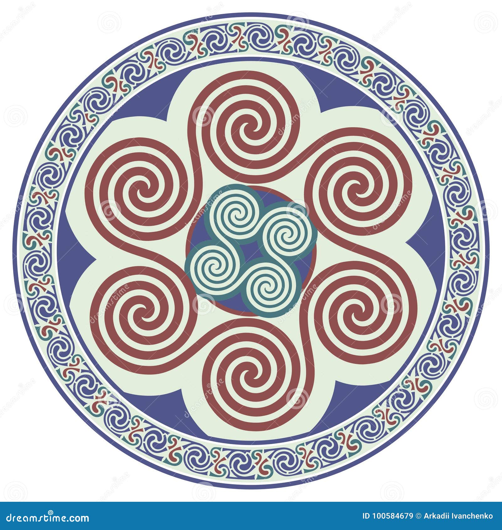 Download Round Celtic Design. Celtic Mandala Stock Vector - Illustration of illustration, berserk: 100584679