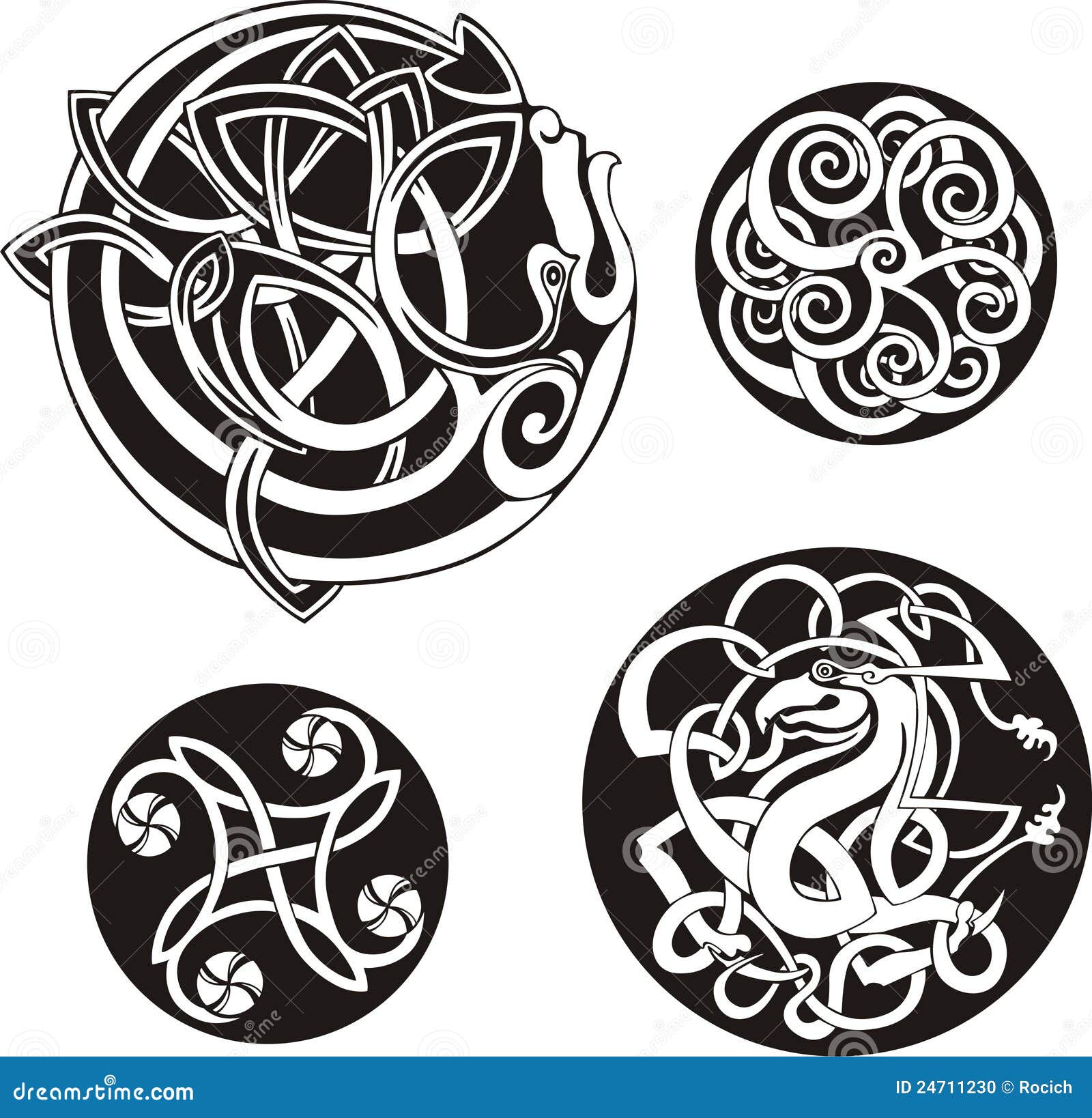 Round Celtic Knots Stock Photo - Image: 24711230