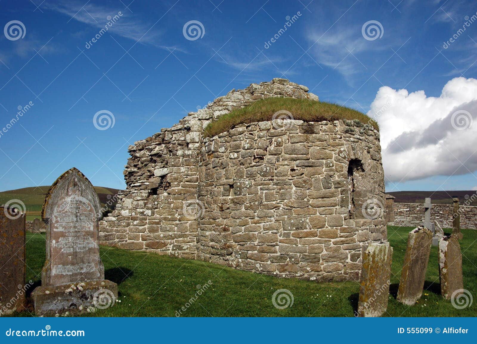 Round Church at Orphir, Orkney, Scotland Stock Image Image of orkney