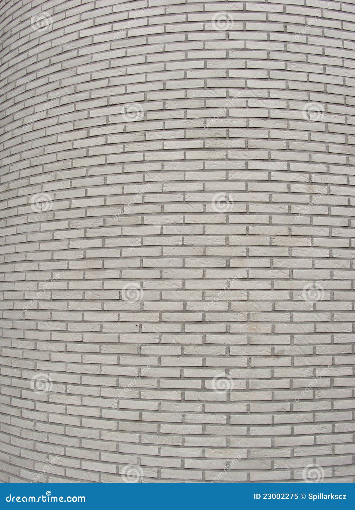 Round Corner of a Large White Tiled Wall Stock Image Image of