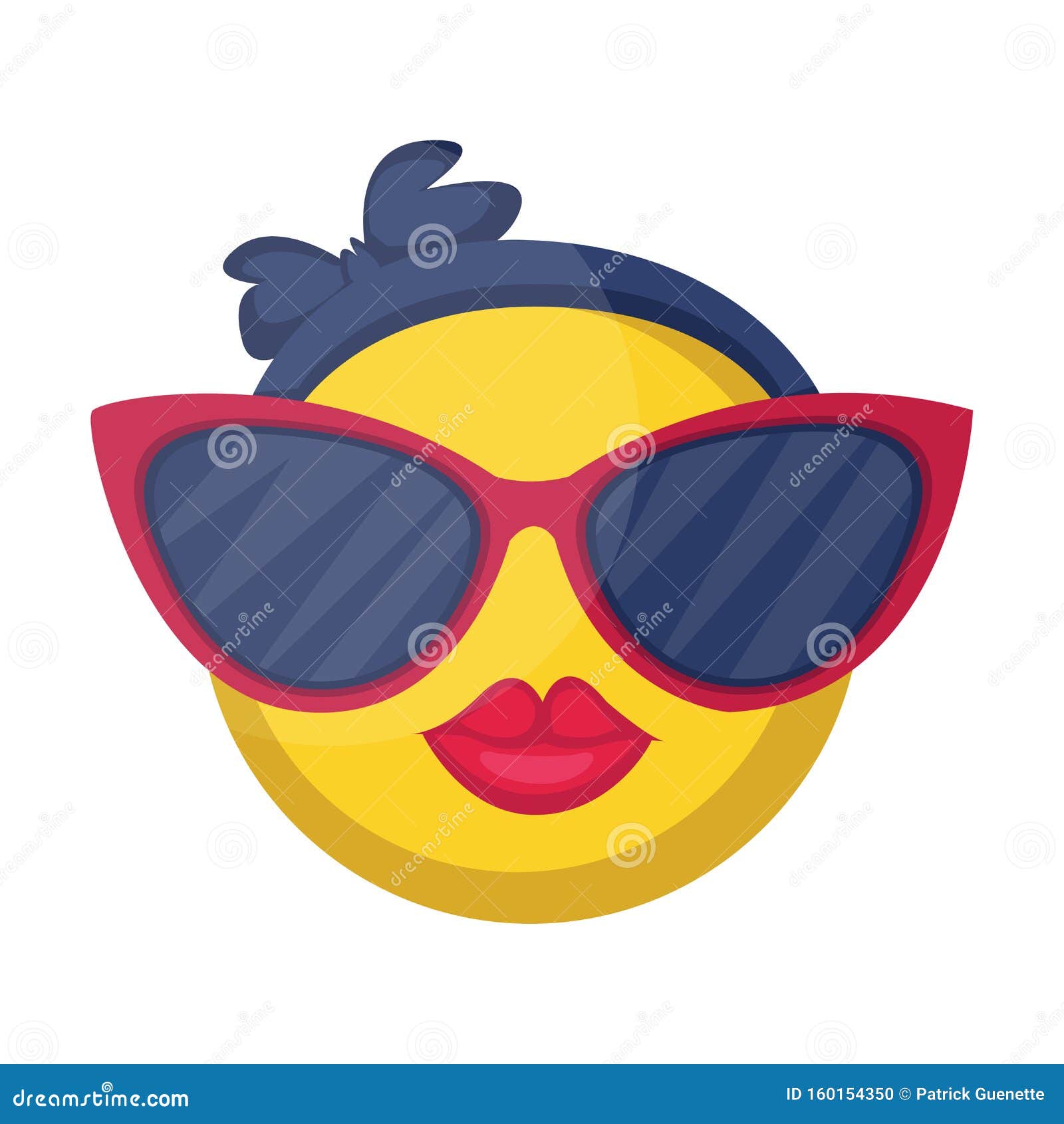 Vector fashion girl in big round glasses. Women's flat glamorous character  isolated on white background. Attractive lady with Bob red haircut in  beautiful sunglasses. Stock Vector | Adobe Stock