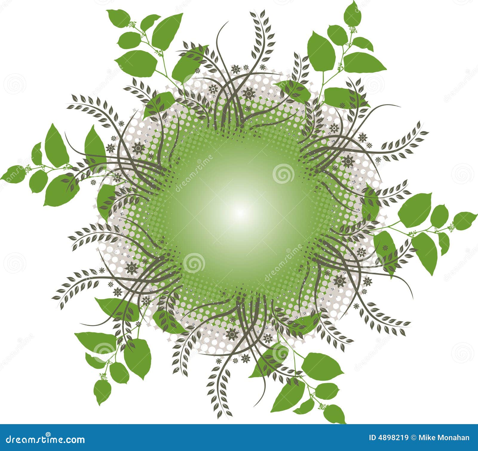 Round floral design stock vector. Illustration of floral 4898219