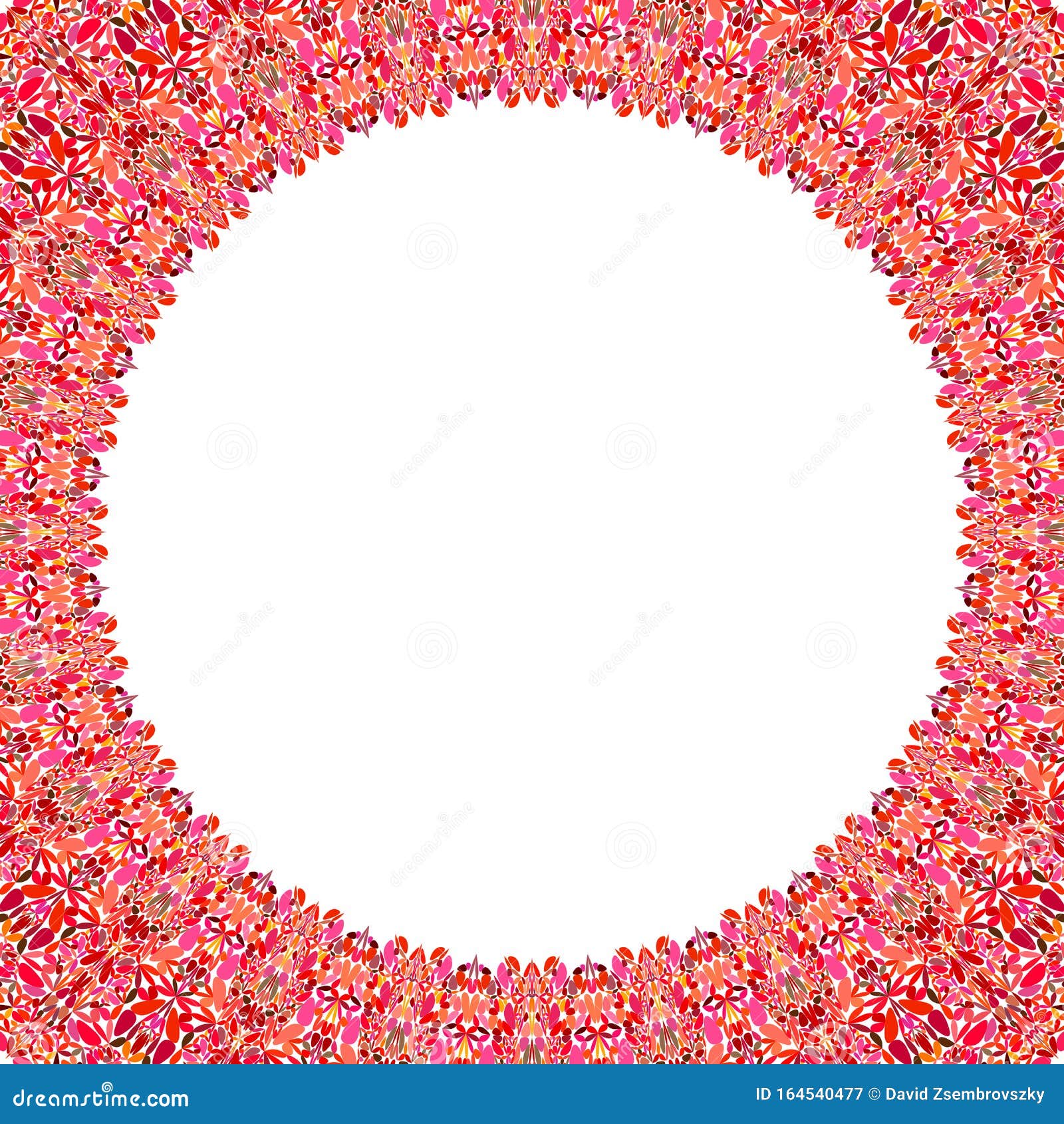 Download Round Floral Frame Design - Vector Border Graphic Element ...