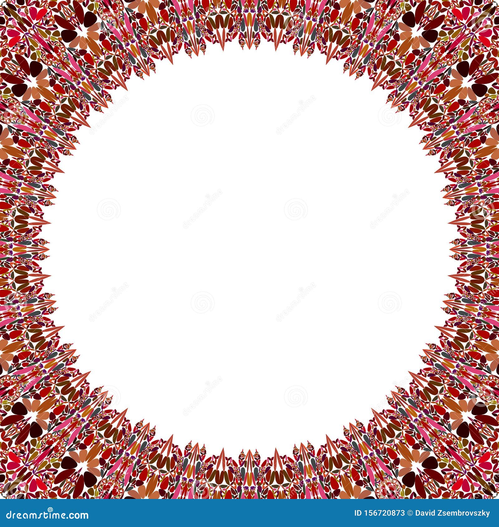 Download Round Floral Frame Design - Vector Border Graphic Element Stock Vector - Illustration of frame ...