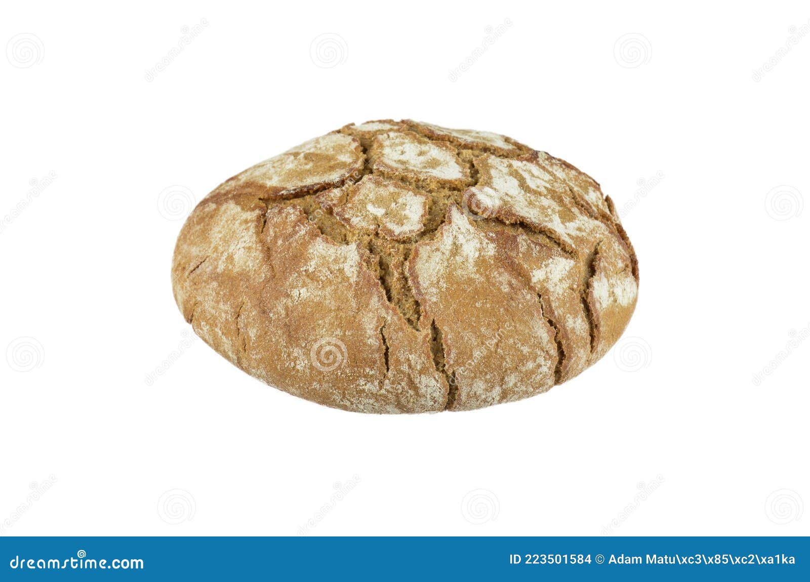 Round Freshly Baked Rustic Rye Round Bread Stock Photo Image of bakery, crust 223501584