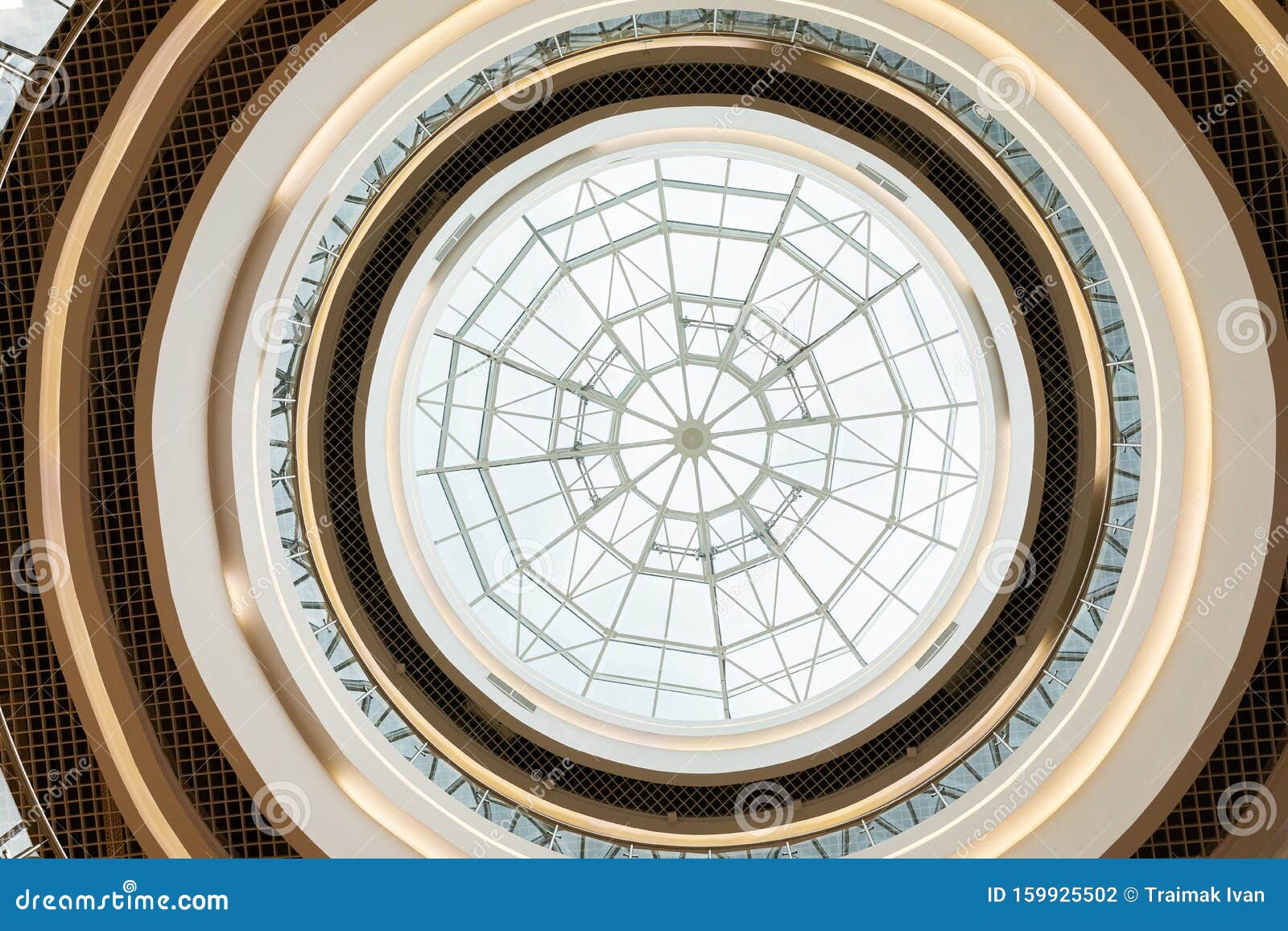Round Glass Ceiling Dome Modern Architecture Design Inside