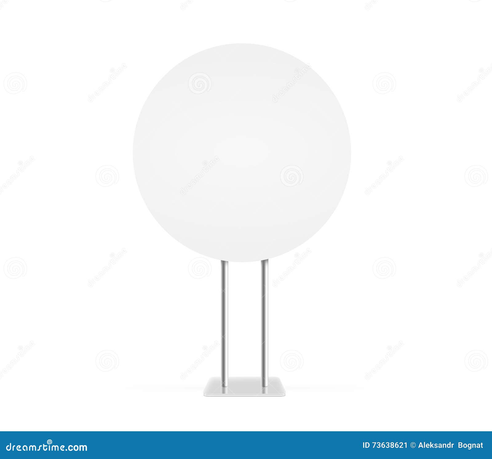 round information board mock up stand  clipping path