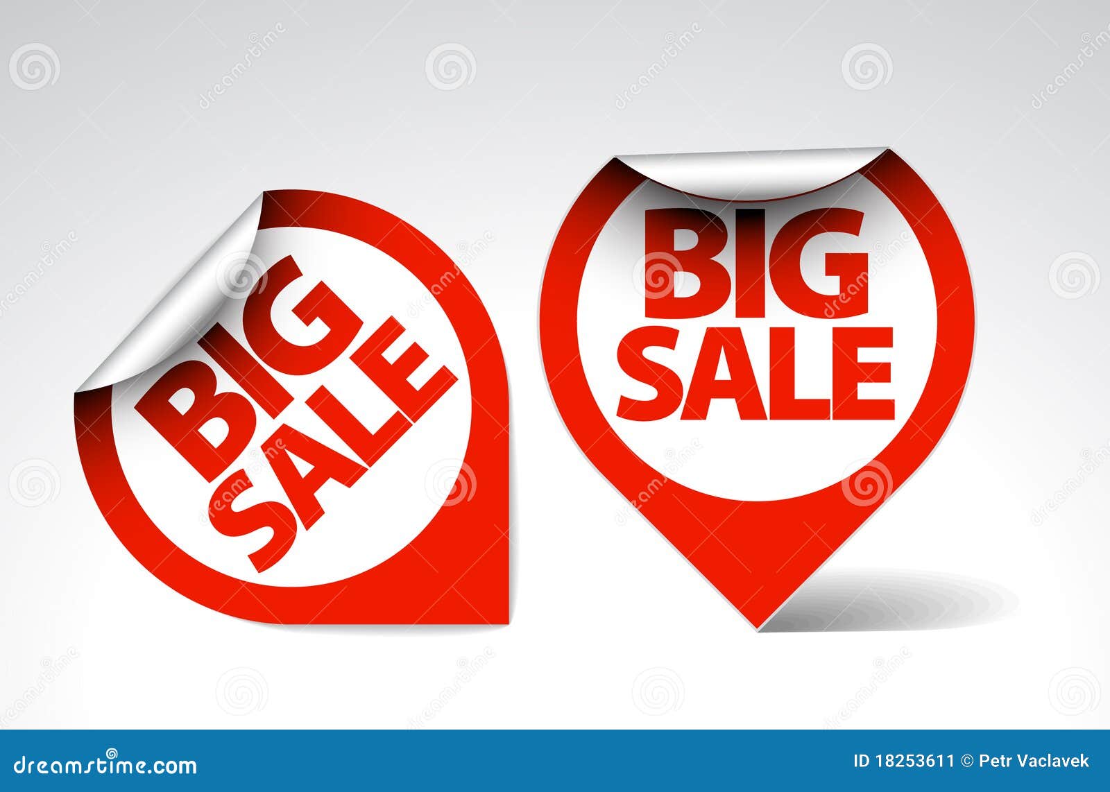 Round Labels / Stickers for Big Sale Stock Illustration Illustration