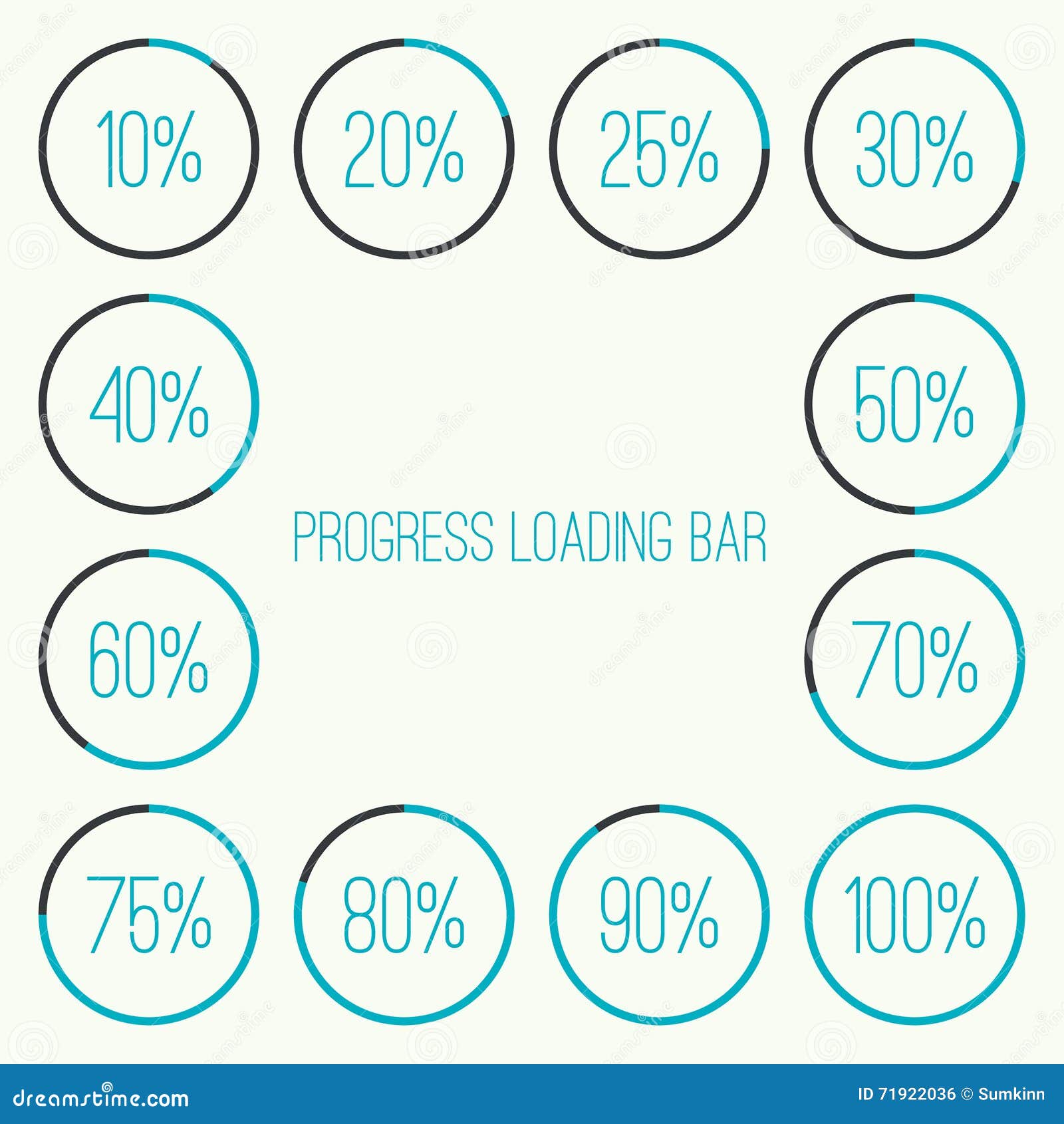 circle loading vector Vector  Image: Stock 71922036 Loader Bar Round
